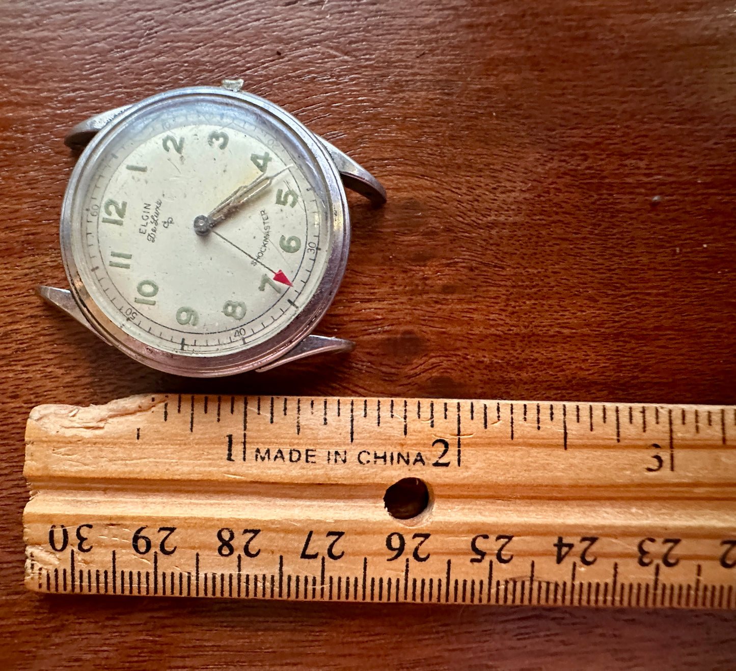 Vintage Elgin Deluxe Shockmaster 685 Military Watch Damaged