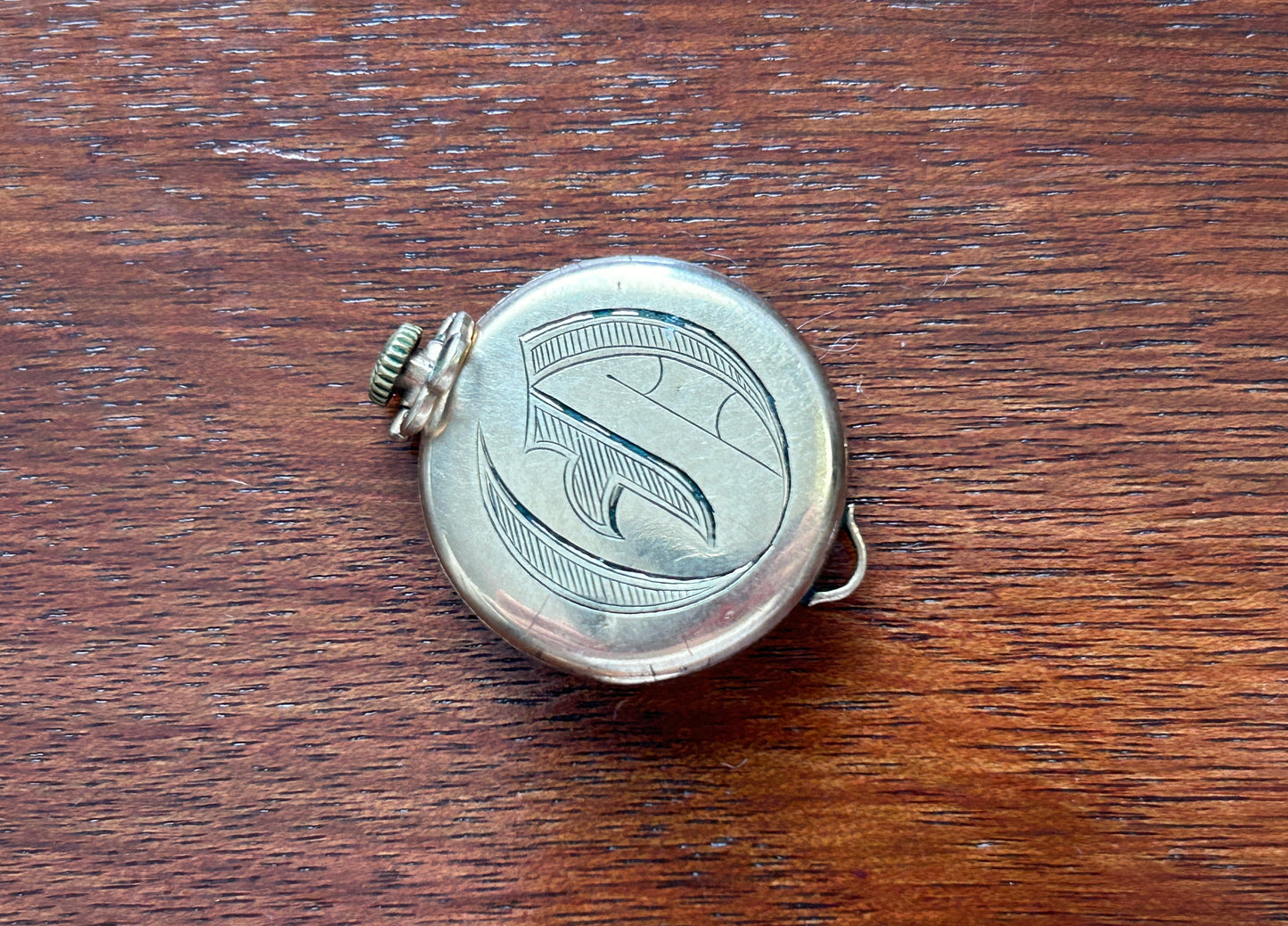 Antique Gold Filled Fahys Montauk Small Manual Wind Watch Pendant 15j