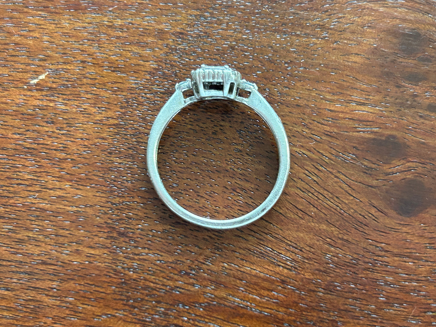 Sterling Silver 925 1.4tw Diamond Ring Sz 7