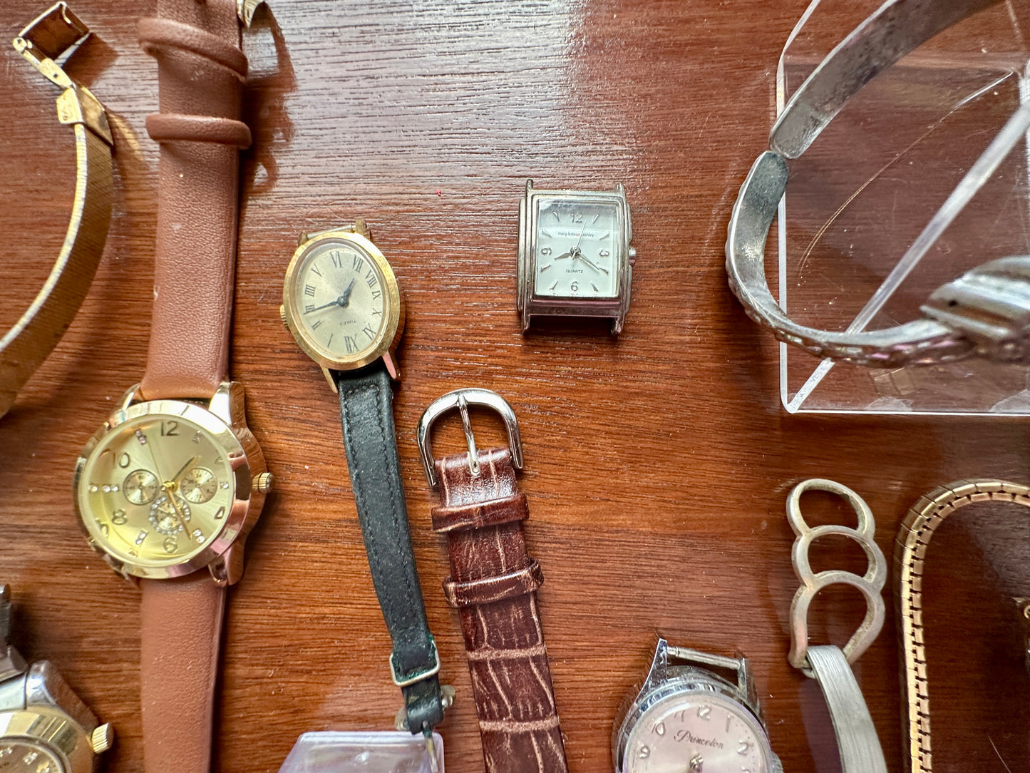 Vintage Womans Wristwatch Watch Lot Diamond Chronograph Michael Kors Mechanical