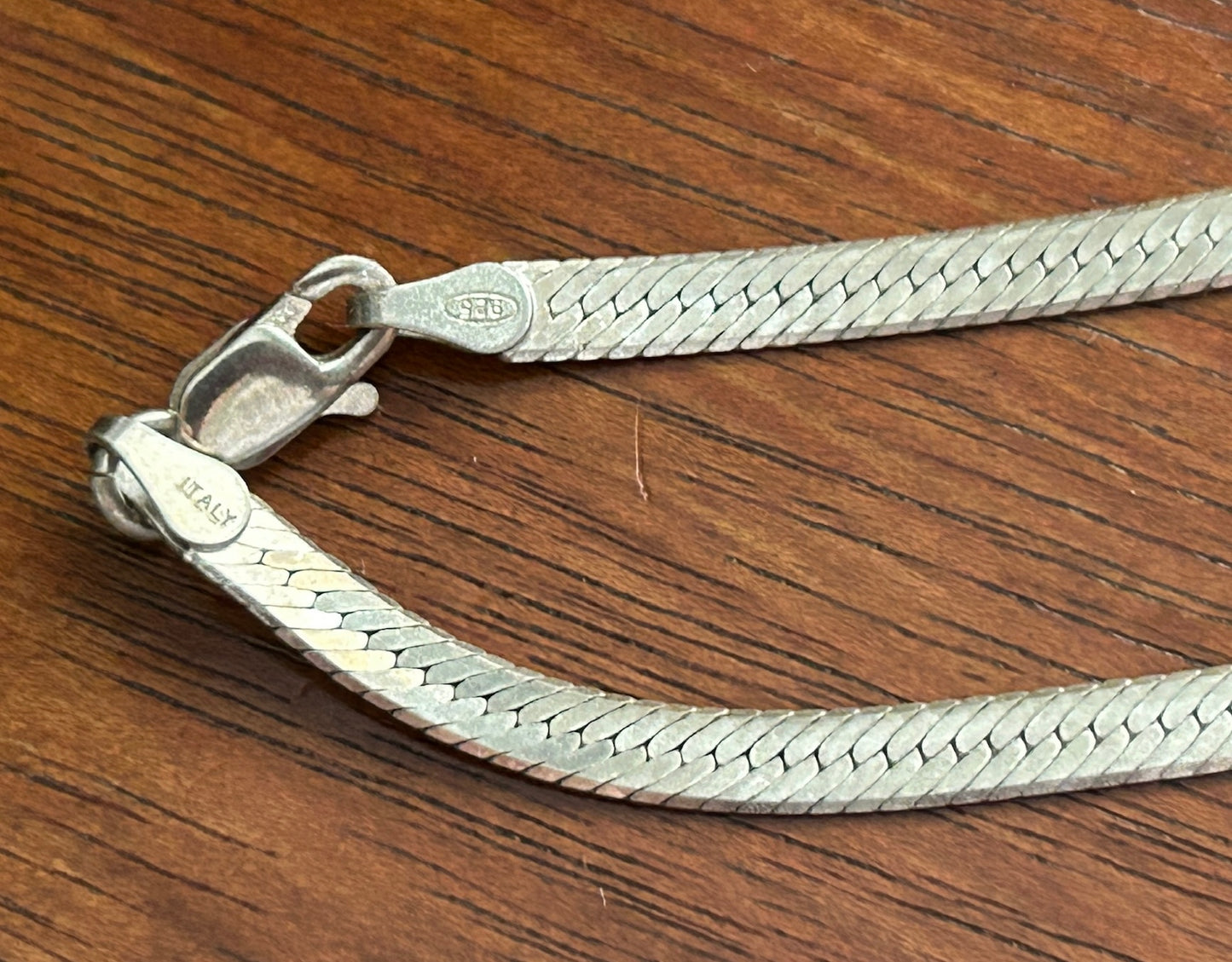 Sterling Silver 925 30.25" Long Herringbone Chain Necklace 3mm Wide