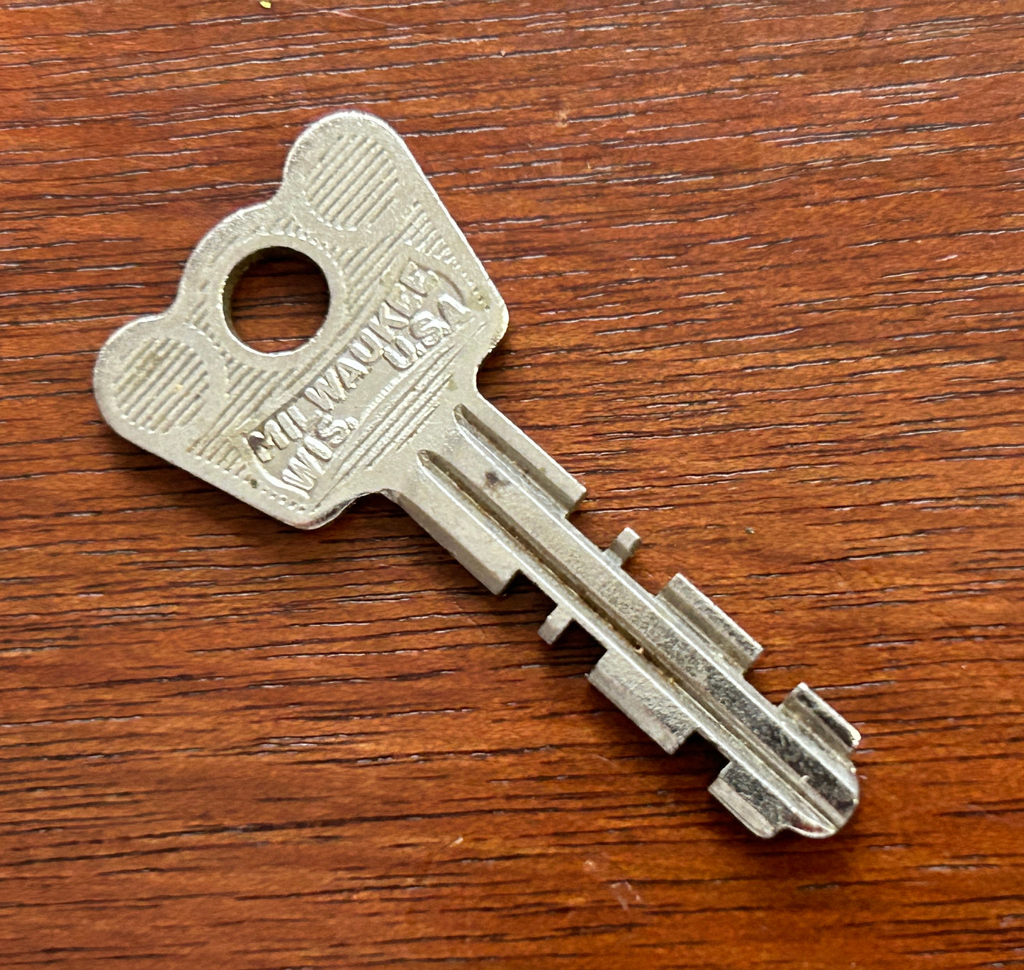 Vintage Silver Tone Master Lock Milwaukee Wis USA Key