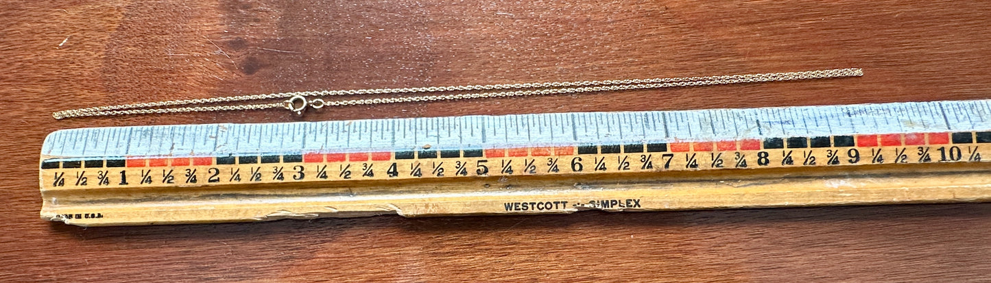 Vintage 1/20 14k Yellow Gold Filled Chain Link Necklace