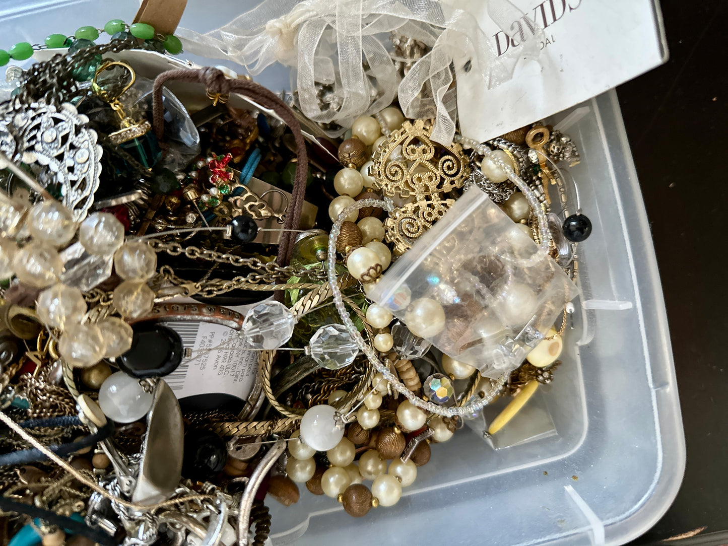 Vintage to Now Jewelry Craft Lot Beads Rhinestone Harvest Chains Repair 7.6lbs