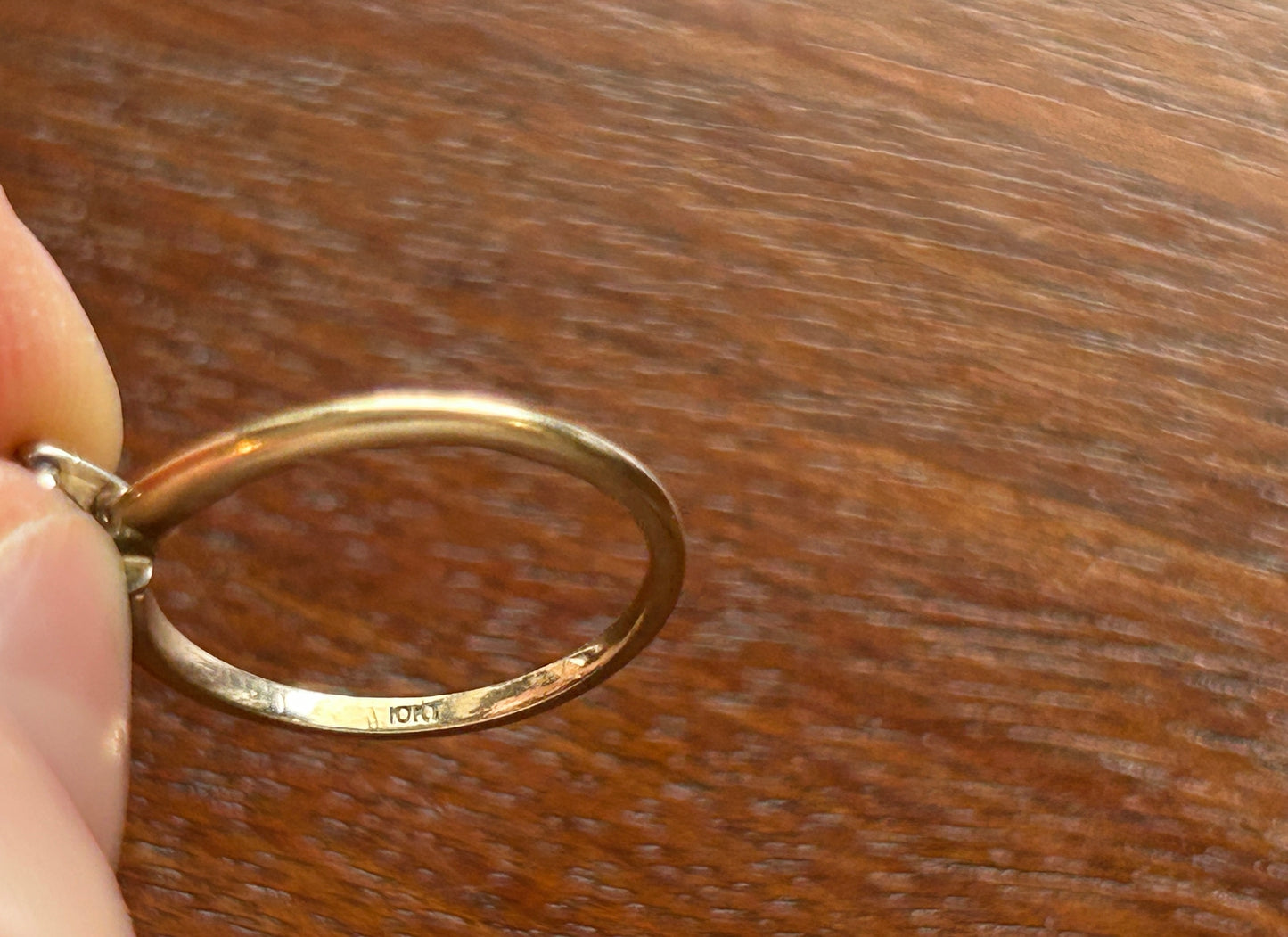 Vintage 10k Yellow Gold Diamond Accent Ring Sz 4