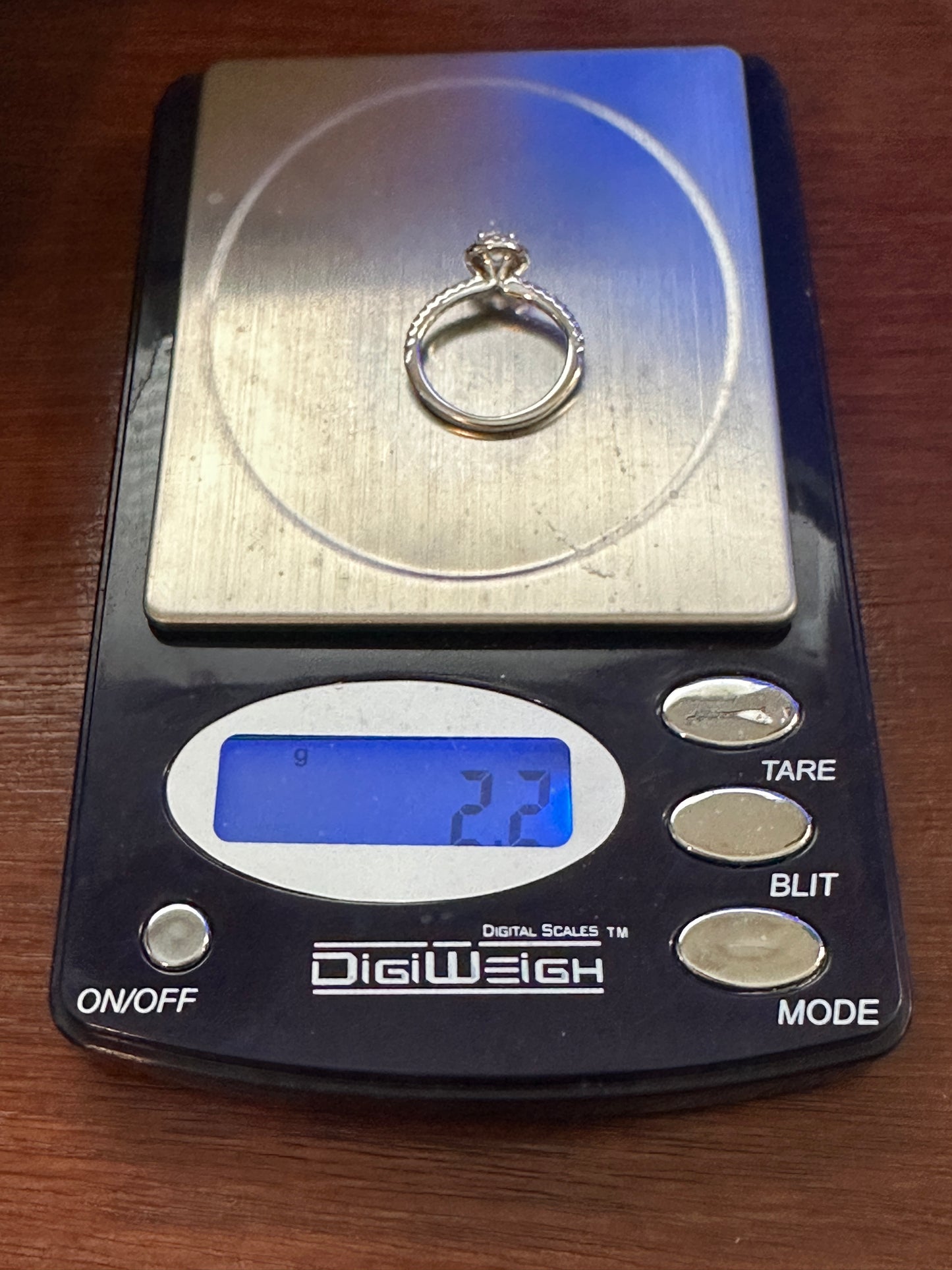 Zales 14k White Gold 1ctw Diamond Halo Engagement Ring Sz 4.5