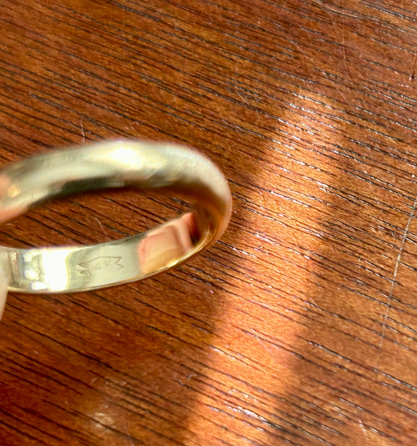 14k Yellow Gold Mens Wedding Band Ring Sz 8