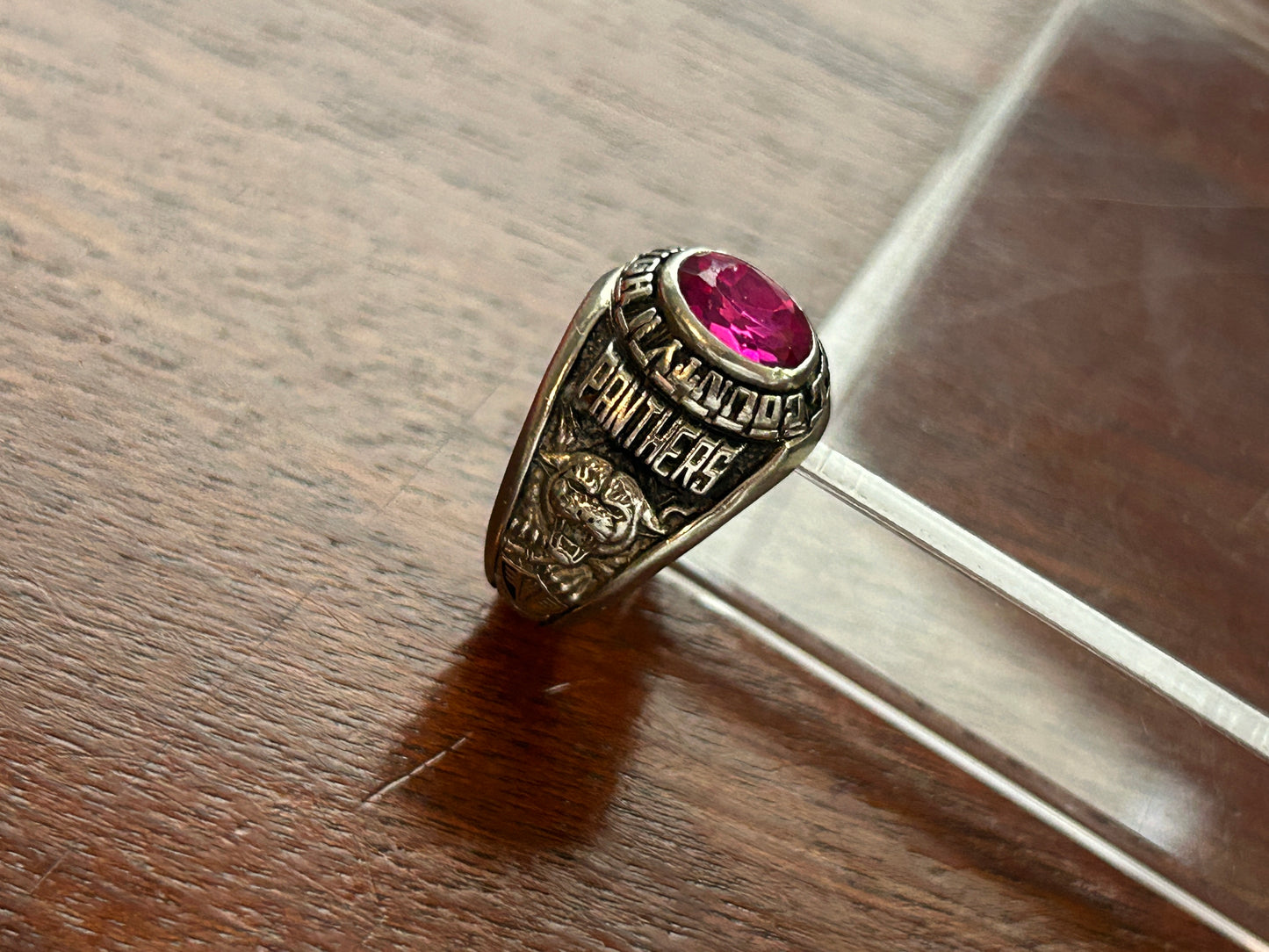 10k White Gold Designer AC Class School Highscool Ring Carroll County Ky 1978