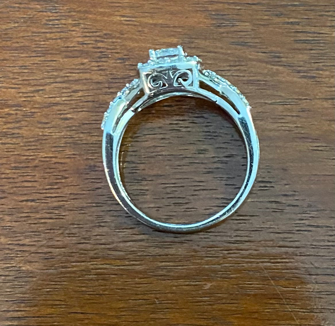 Sterling Silver 925 Cubic Zirconia Ring Sz 6.75 Signed SUN Designer