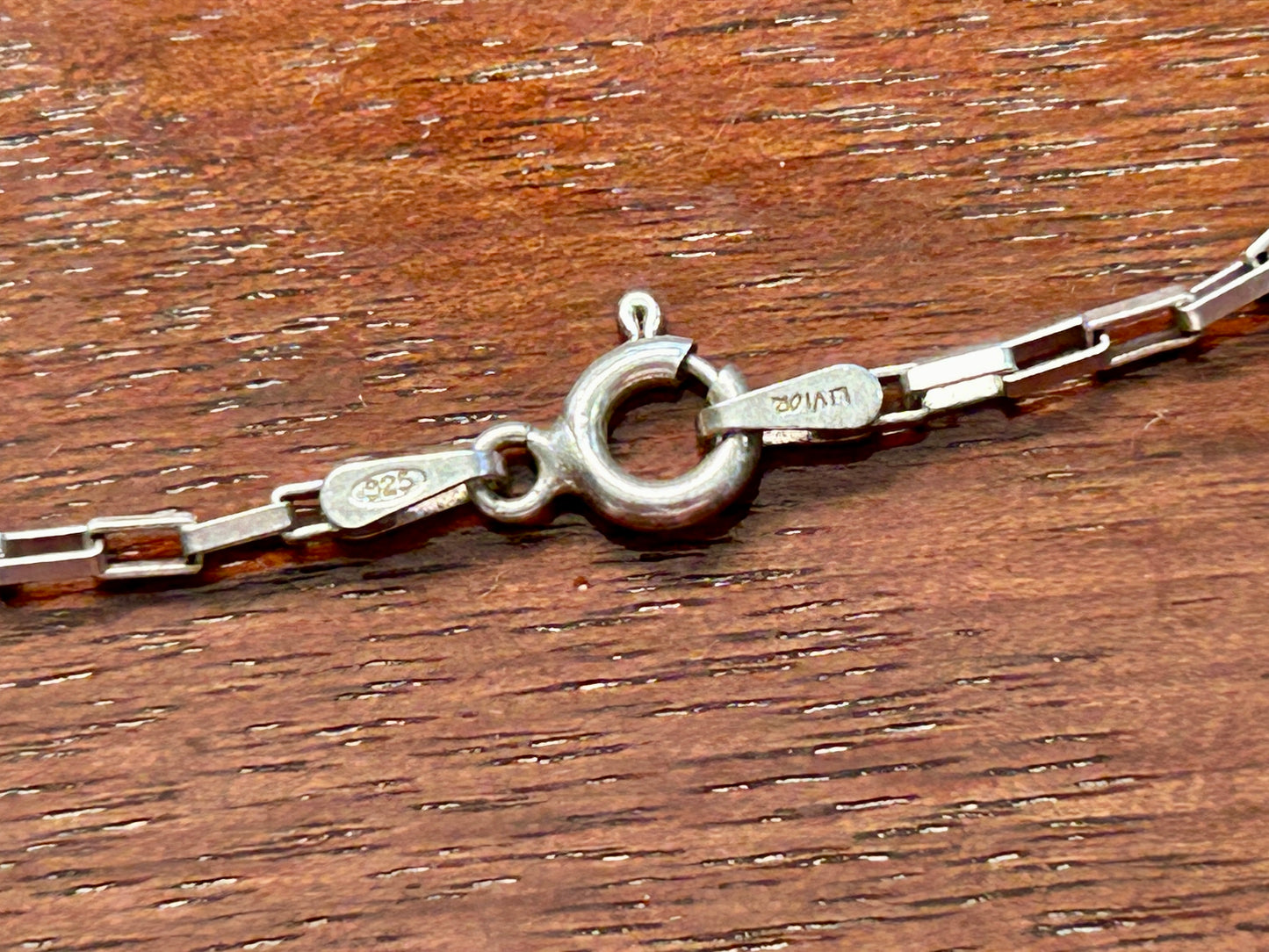 Sterling Silver 925 Paperclip Chain Necklace 18" Long