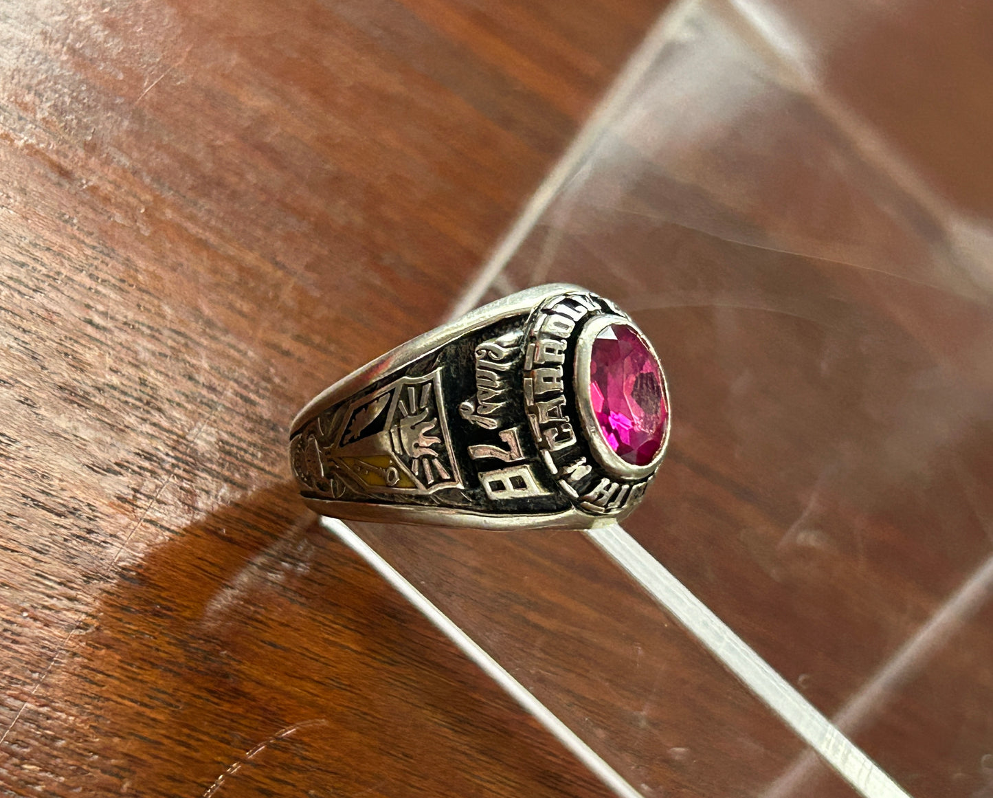 10k White Gold Designer AC Class School Highscool Ring Carroll County Ky 1978