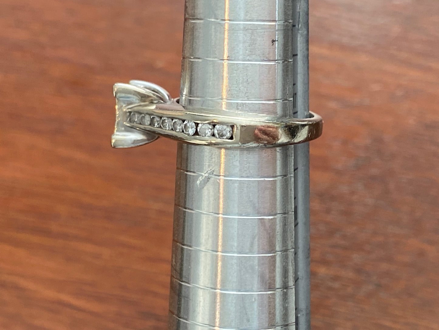 Forever Bride ZEI 10k White Gold 1ctw Diamond Engagement Ring Sz 6.75
