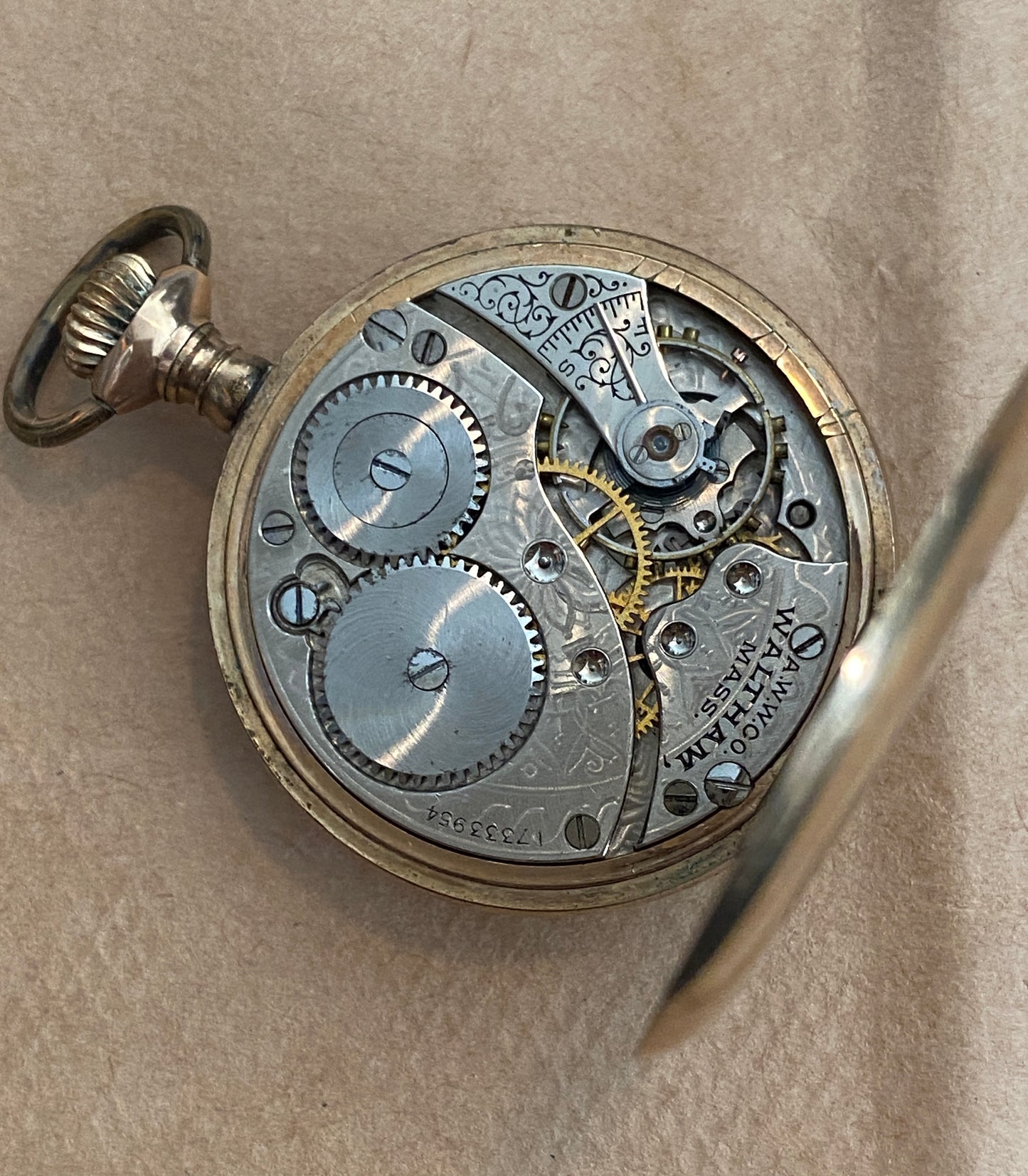 1908 Waltham Gold Filled Pocket Watch Grade 100 Model 1900 0s 7j