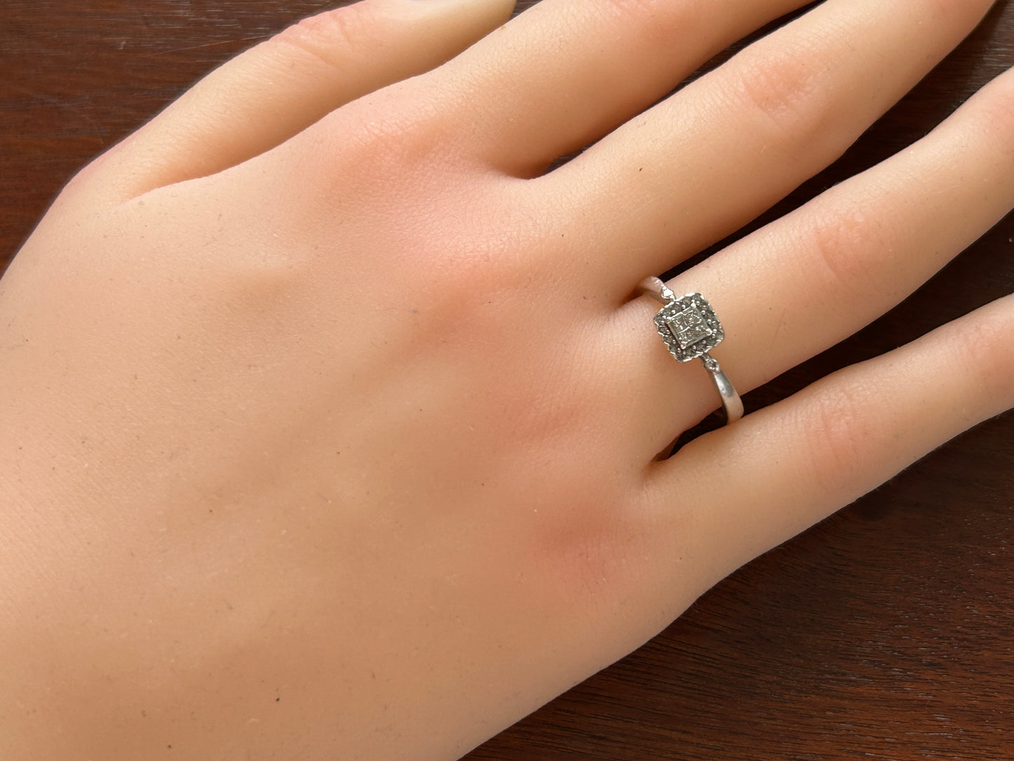 Sterling Silver 925 1.4tw Diamond Ring Sz 7