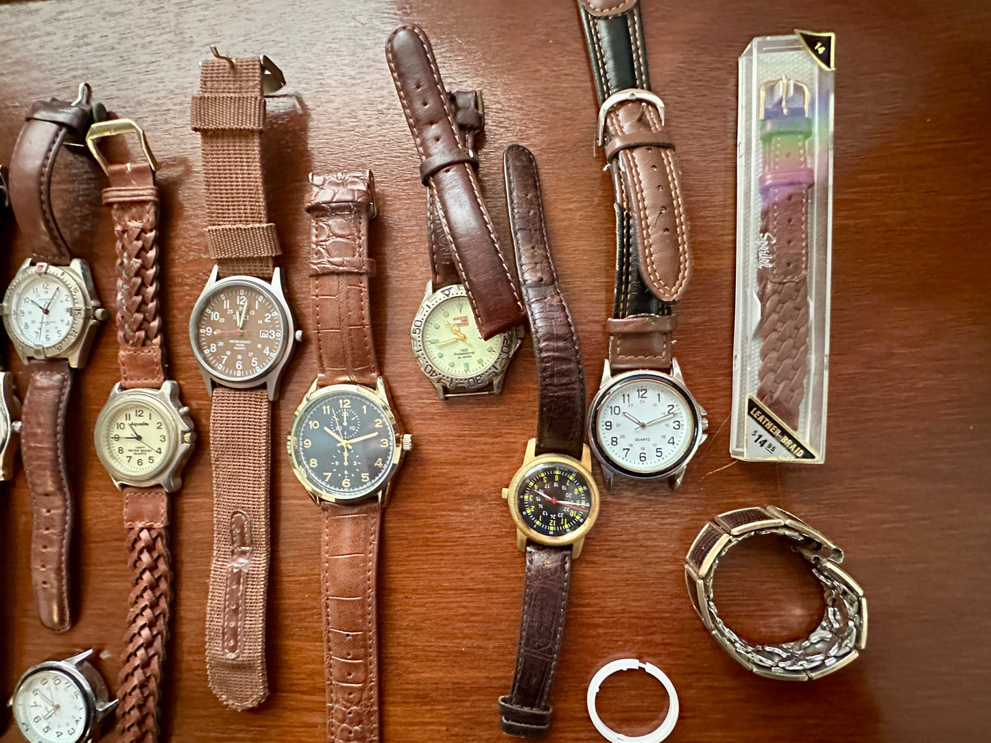 Vintage 90's Mens Watch Wristwatch Lot Elgin Timex Expedition Tommy Hilfiger