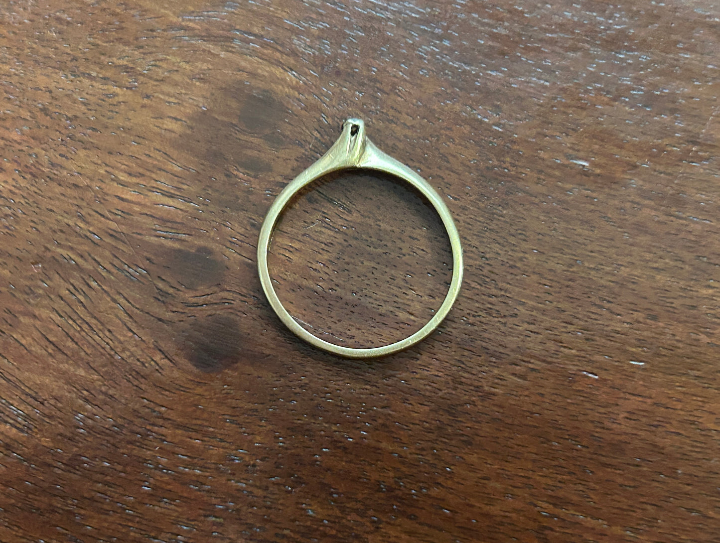 Cute Modern Style 14k Yellow Gold Diamond Ring Sz 6.75