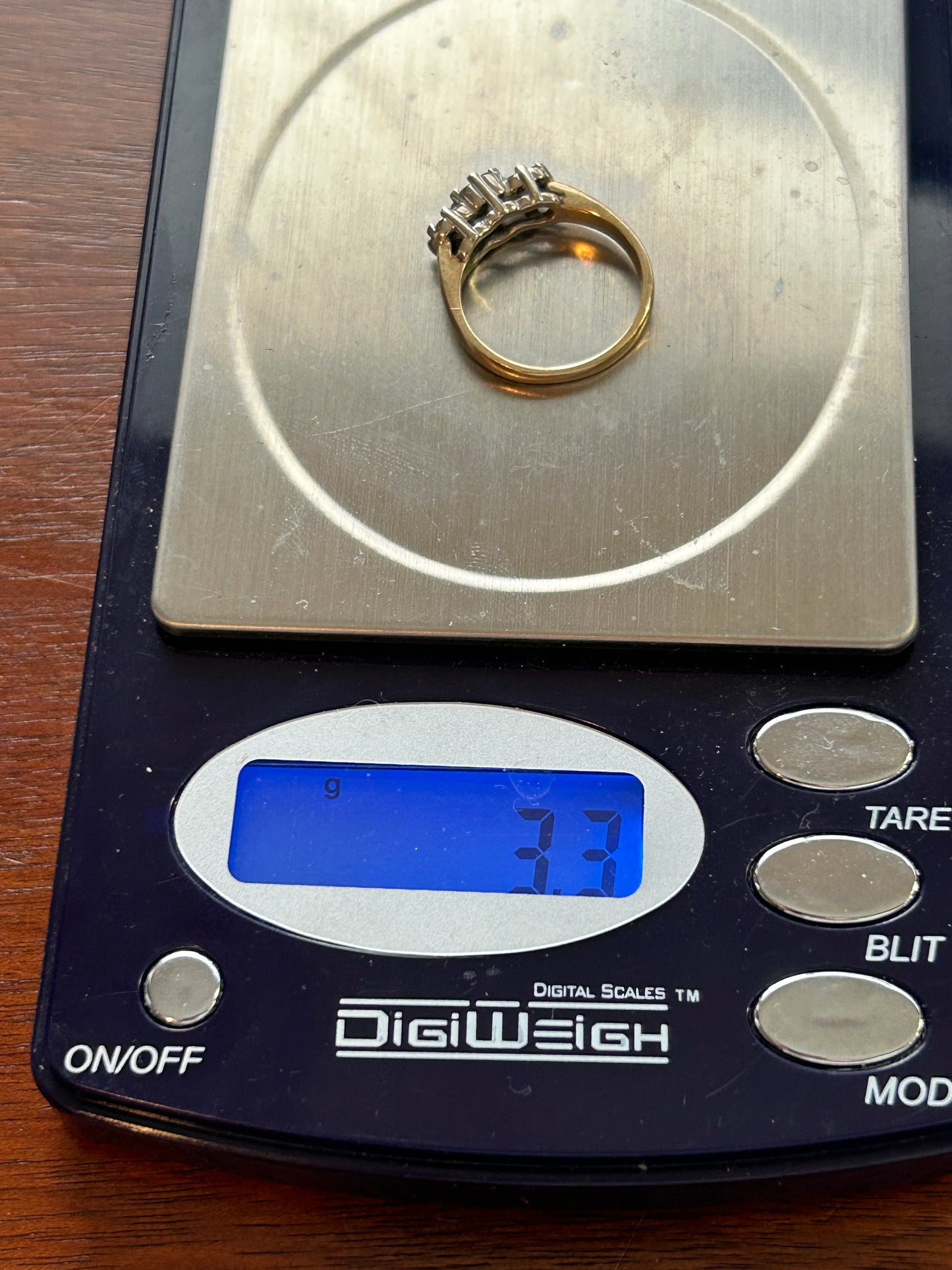 Vintage 14k Yellow Gold .40ctw Diamond Cluster Ring Sz 5.5