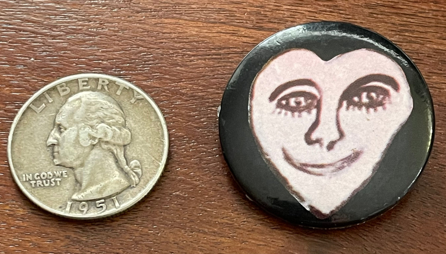 Vintage 1985 Sire Records Howard Finster The Talking Heads Button Pin