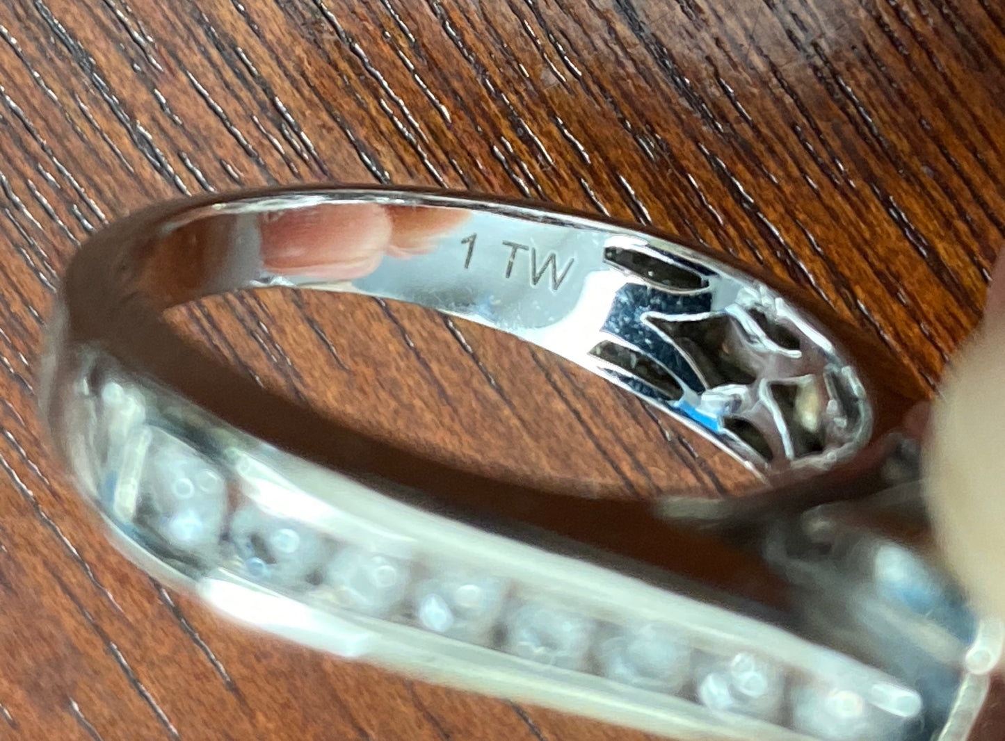 Forever Bride ZEI 10k White Gold 1ctw Diamond Engagement Ring Sz 6.75