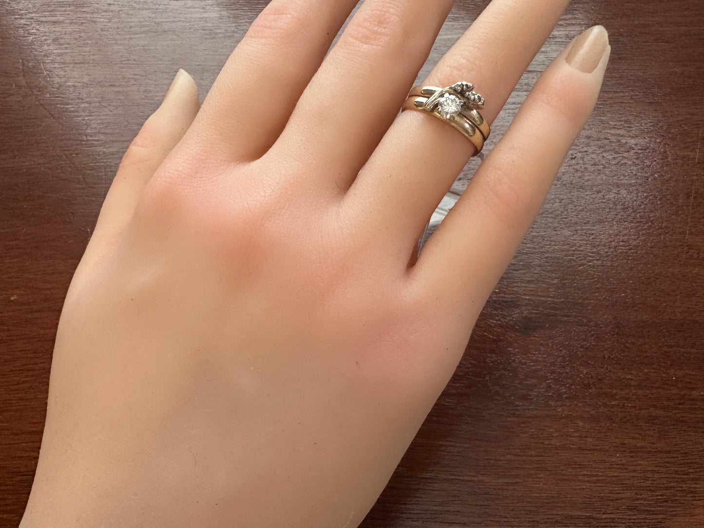 LDI Vintage 14k Yellow Gold .25ct Diamond Solitaire Wedding Engagement Ring Sz 5