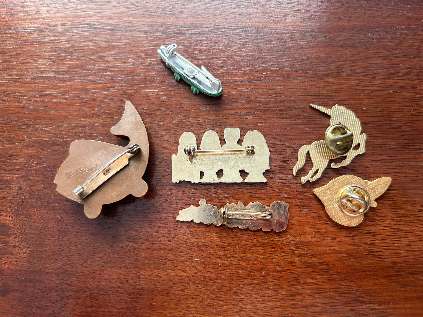 Vintage Cute Sweet Brooch Pin Lot Whale Unicorn Elephants Enamel Plastic & More