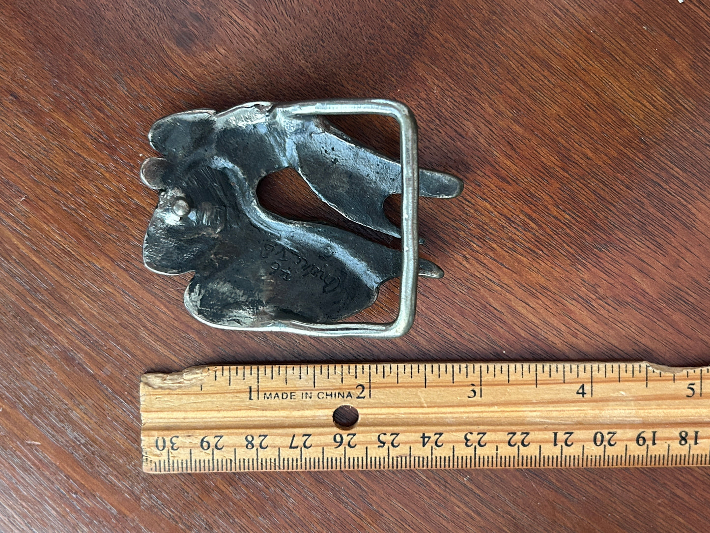 Vintage Andre Van Bergeijk Brutalist Modern Belt Buckle
