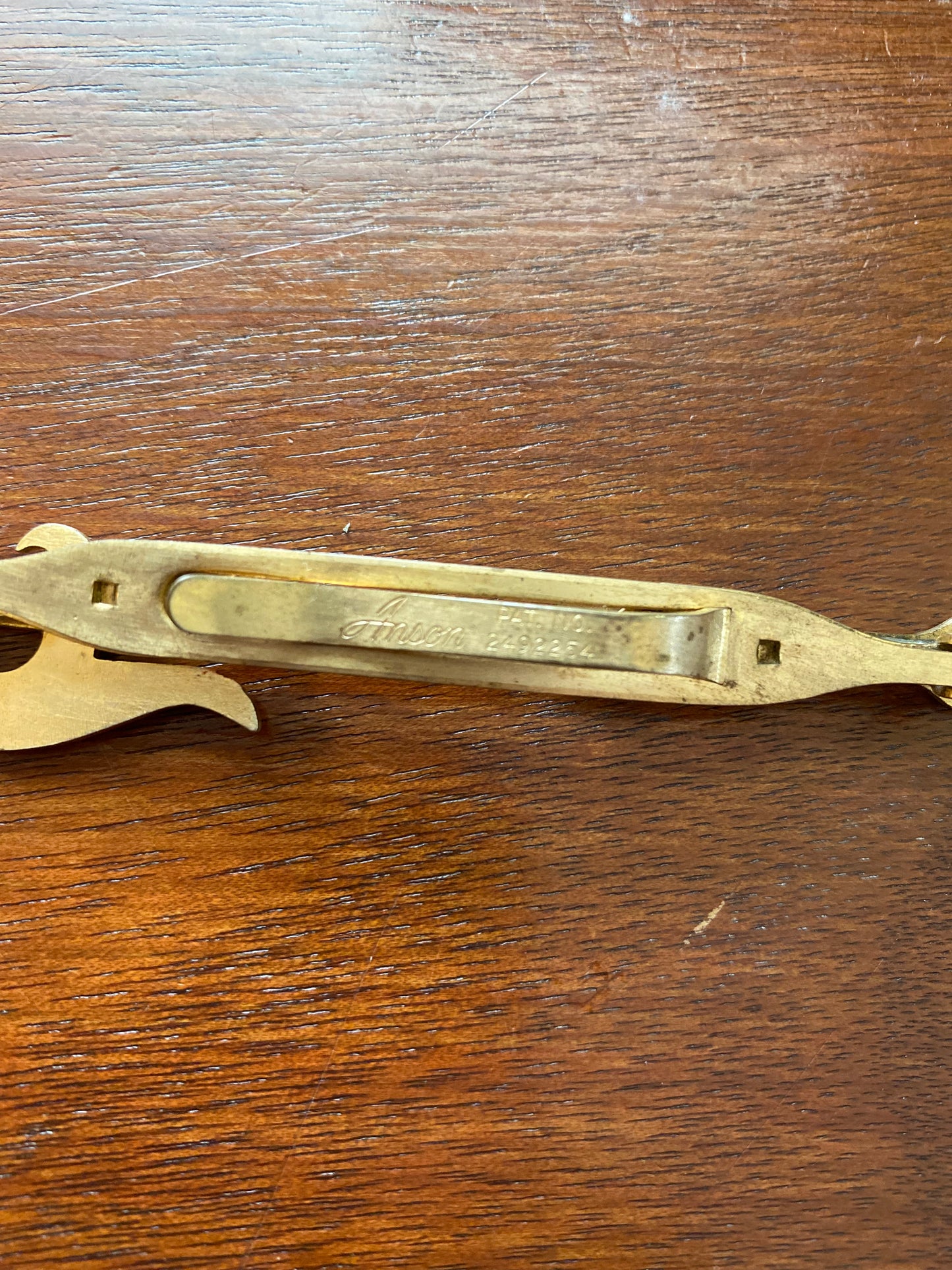 Vintage Anson Halbrand Gold Tone Tie Clip