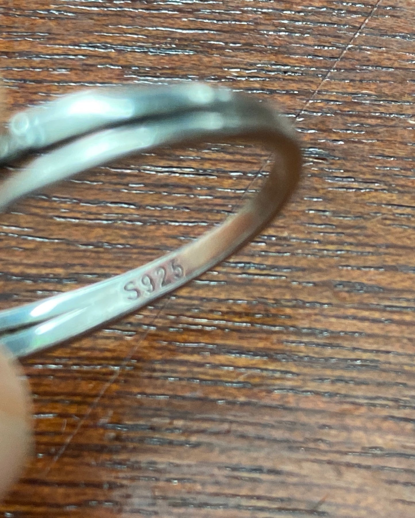 Sterling Silver 925 Diamond Accent Knot Ring Sz 7.25