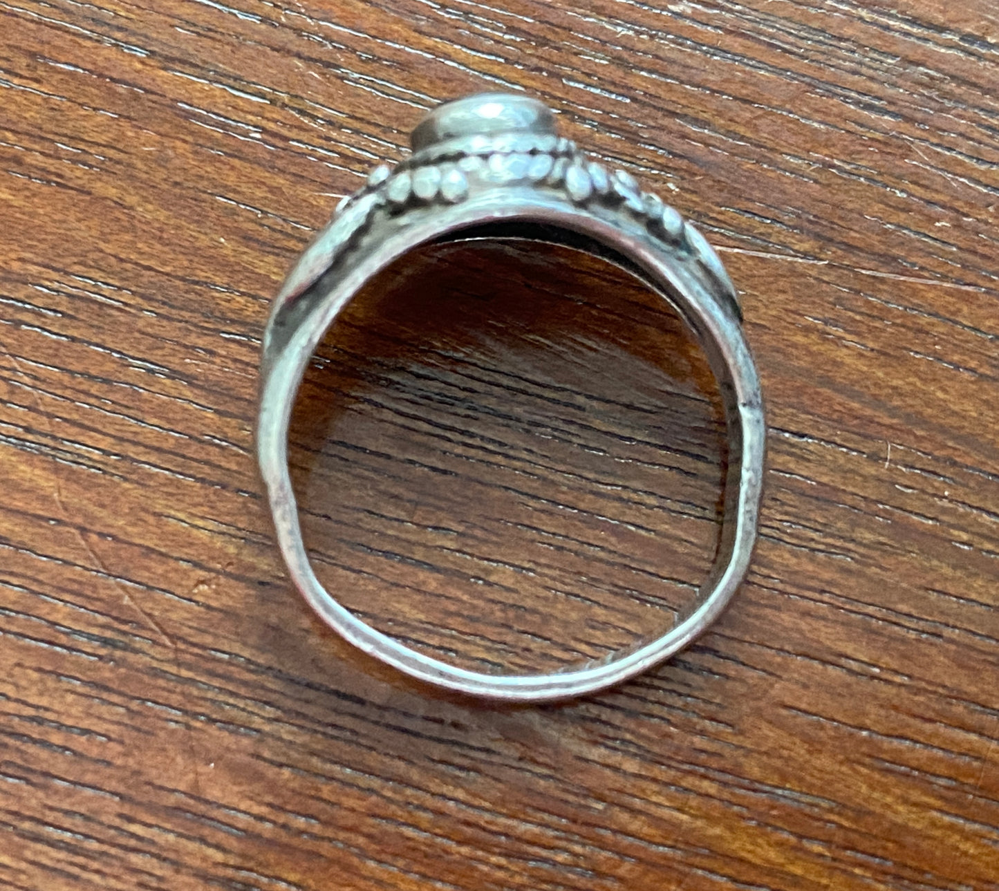 Sterling Silver 925 Onyx Leaf Ring Sz 6 Signed ND