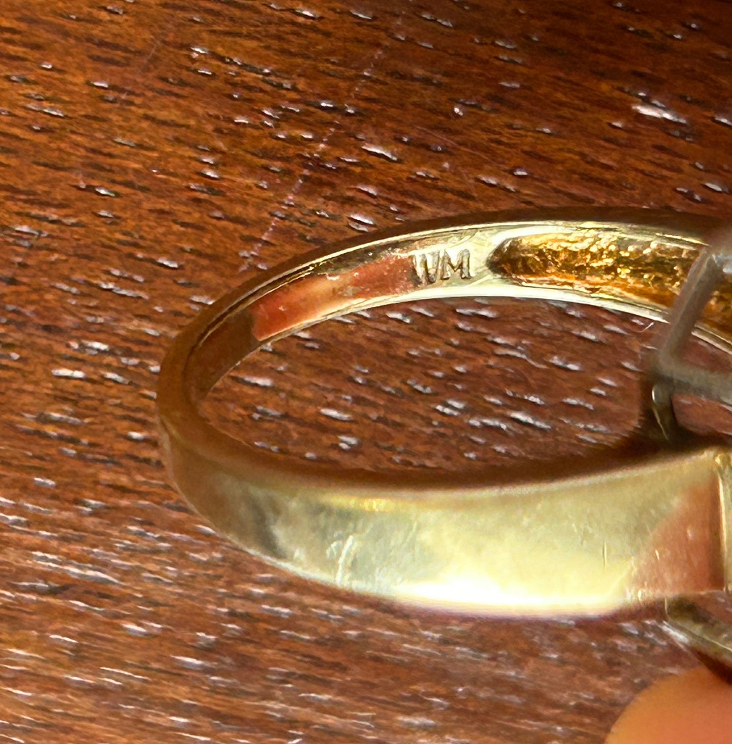 10k Yellow Two Tone Gold Diamond Pave Ring Sz 7