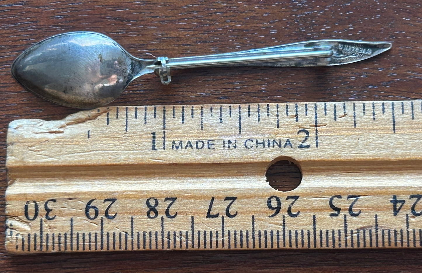 Vintage Sterling Silver 925 Spoon Teaspoon Brooch Pin