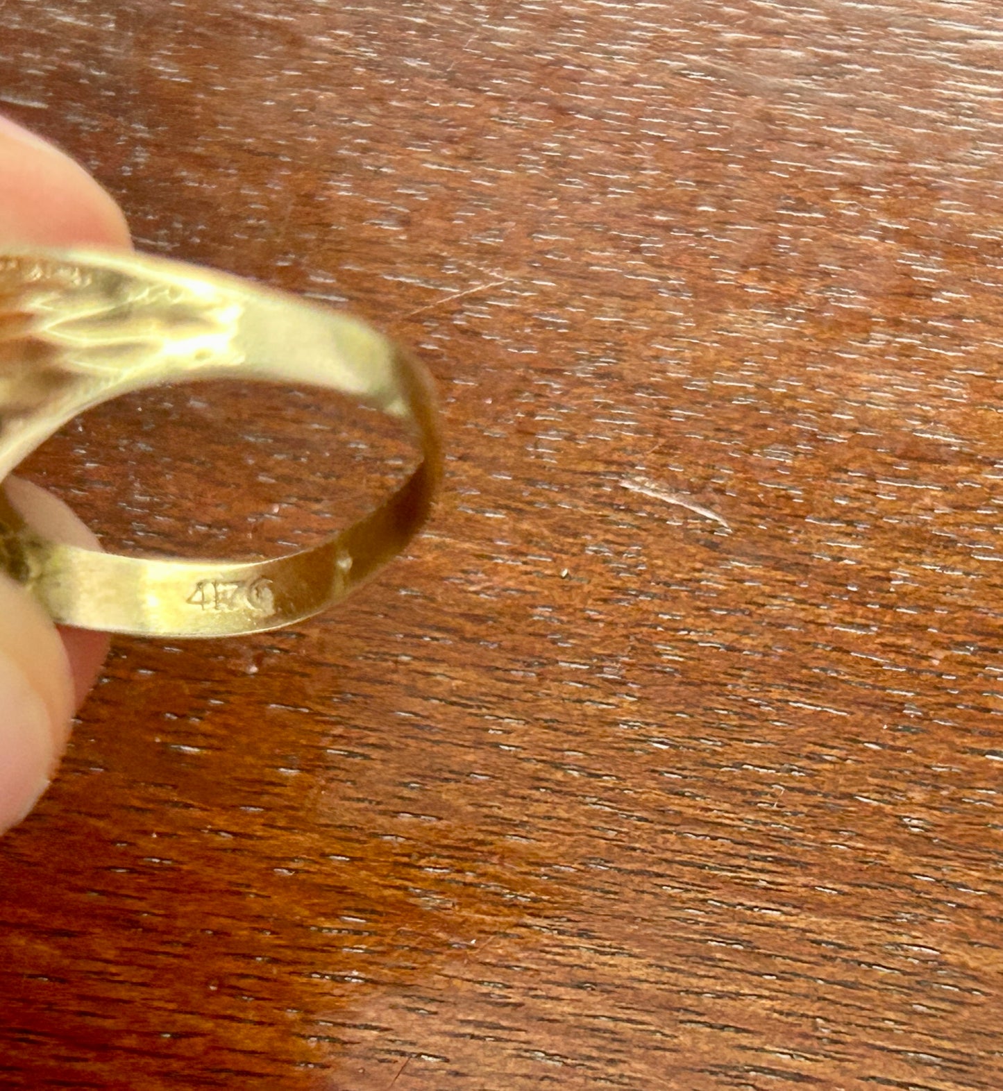 Vintage 10k Yellow Gold Abstract Horse Silhouette Band Ring Sz 6.5