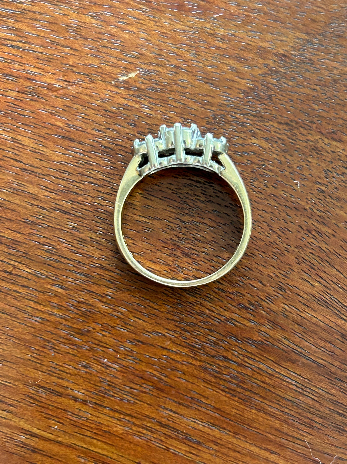 Vintage 14k Yellow Gold .40ctw Diamond Cluster Ring Sz 5.5