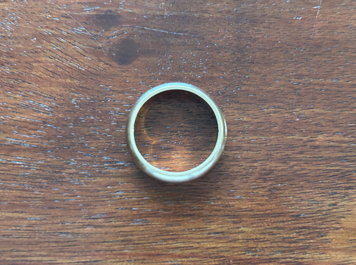 Vintage 14k Yellow Gold Wide Wedding Band Ring Sz 5.5