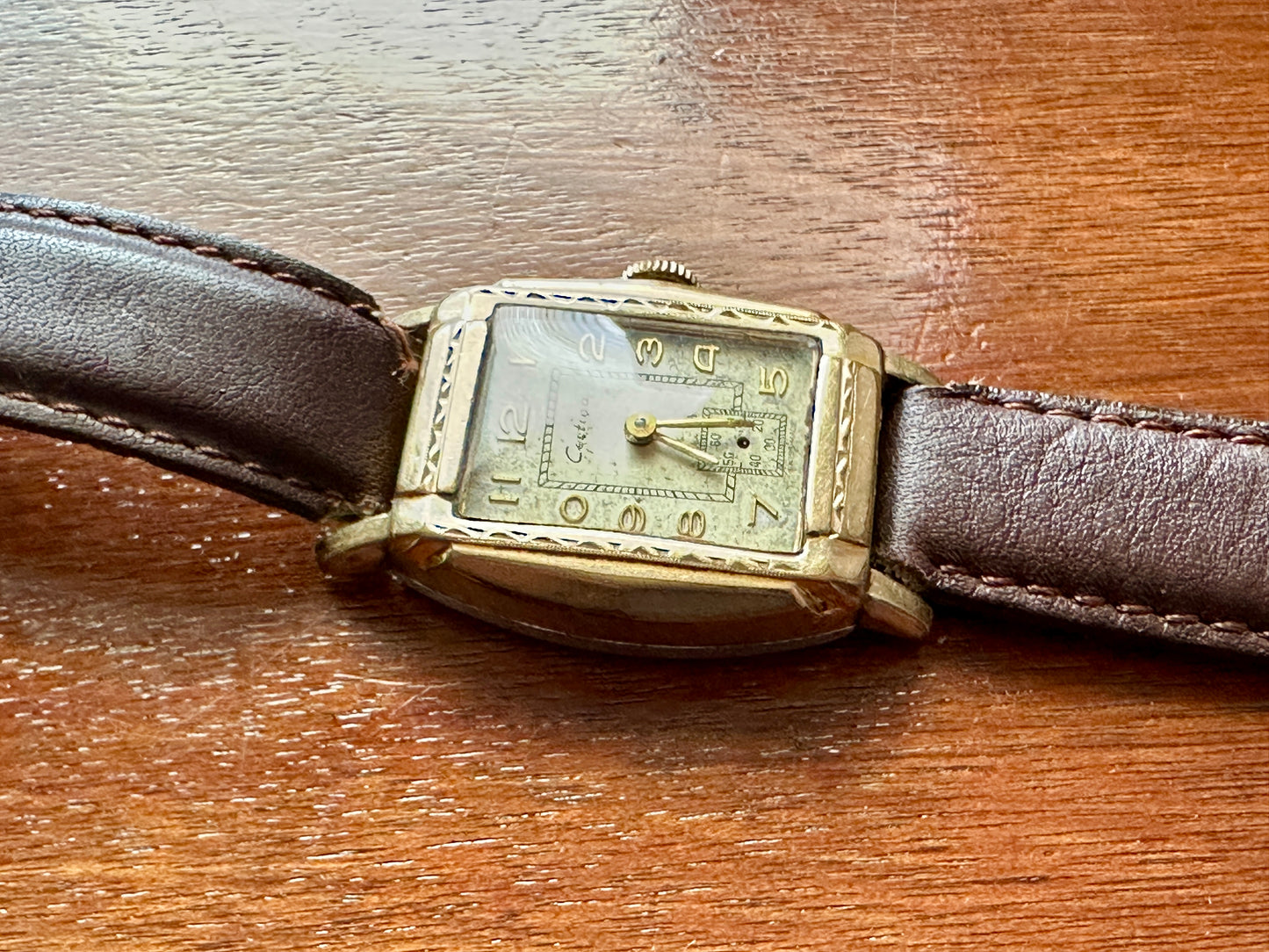 Vintage Certina Gold Manual Wind Wristwatch Watch 15j NOT WORKING