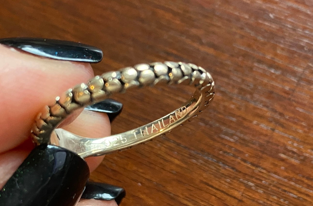 Designer Michael Dawkins Sterling Silver 925 Modern Stacking Band Ring Sz 9