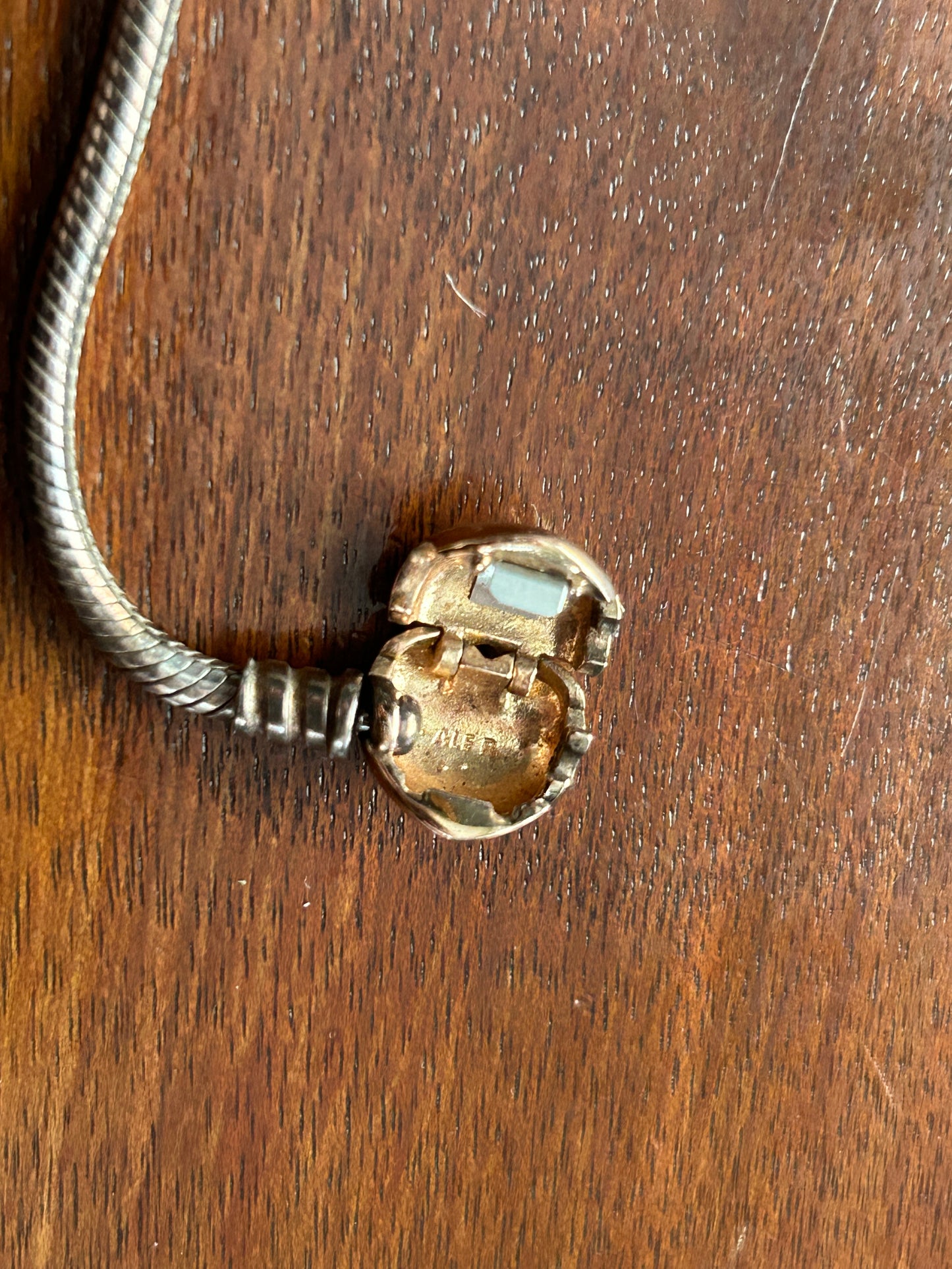 Pandora ALE R Sterling Silver 925 Gold Plated Heart Clasp Bracelet 7.25"