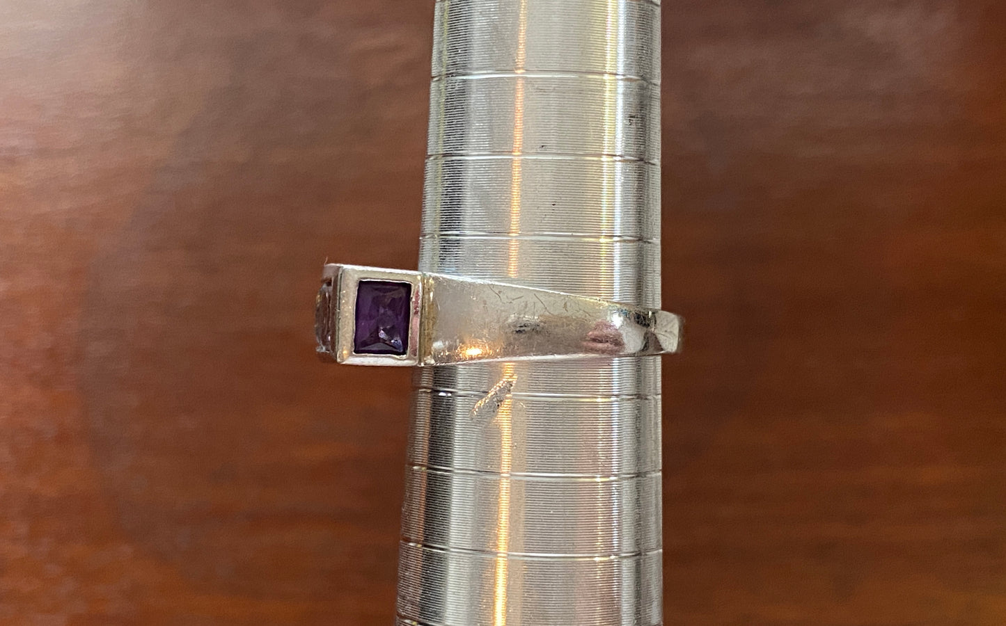 Sterling Silver 925 Semi Precious Stone Pave Set Ring Sz 7