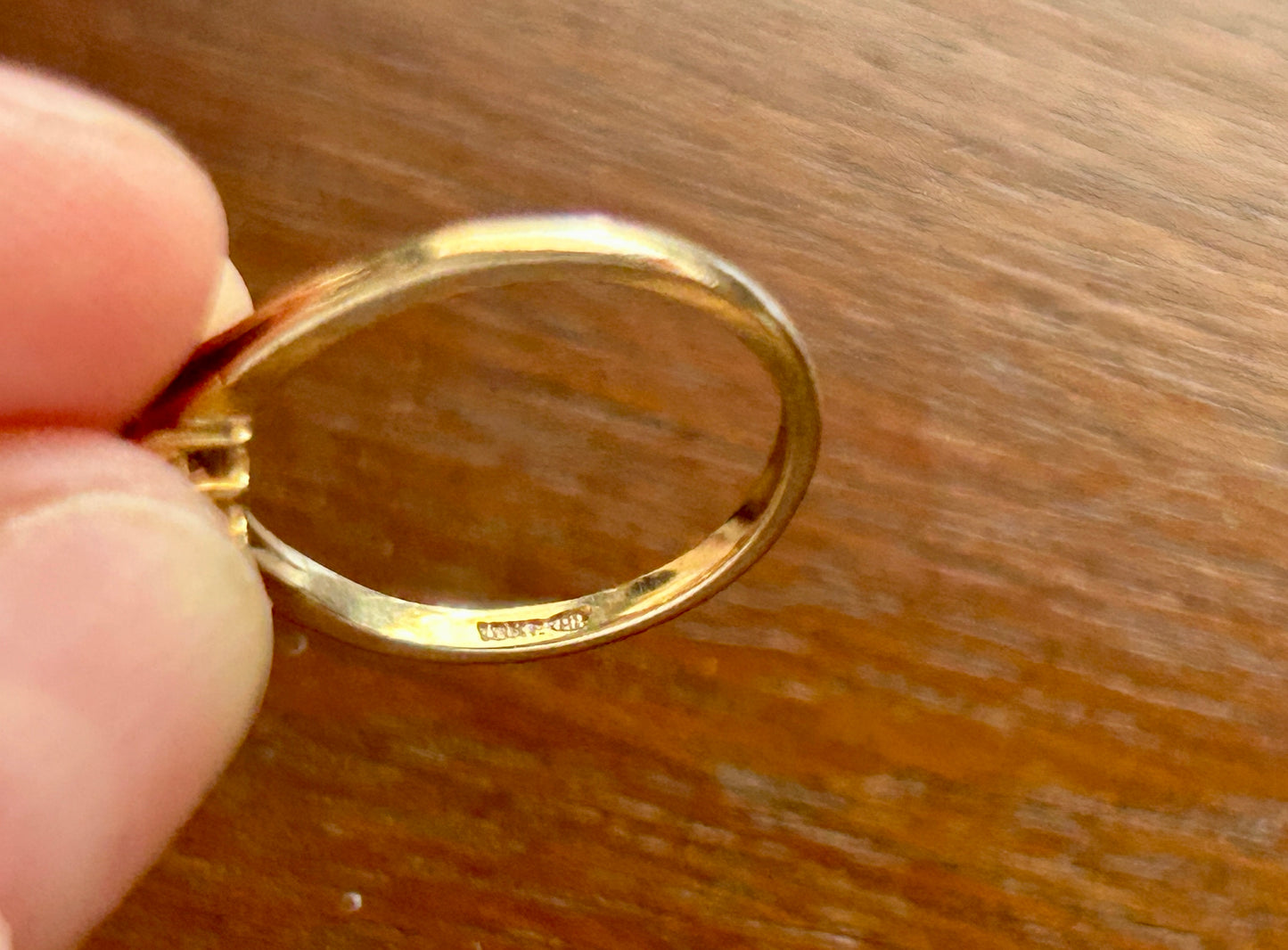 Dainty Vintage 10k Yellow Gold Diamond Cluster Ring Sz 6.75