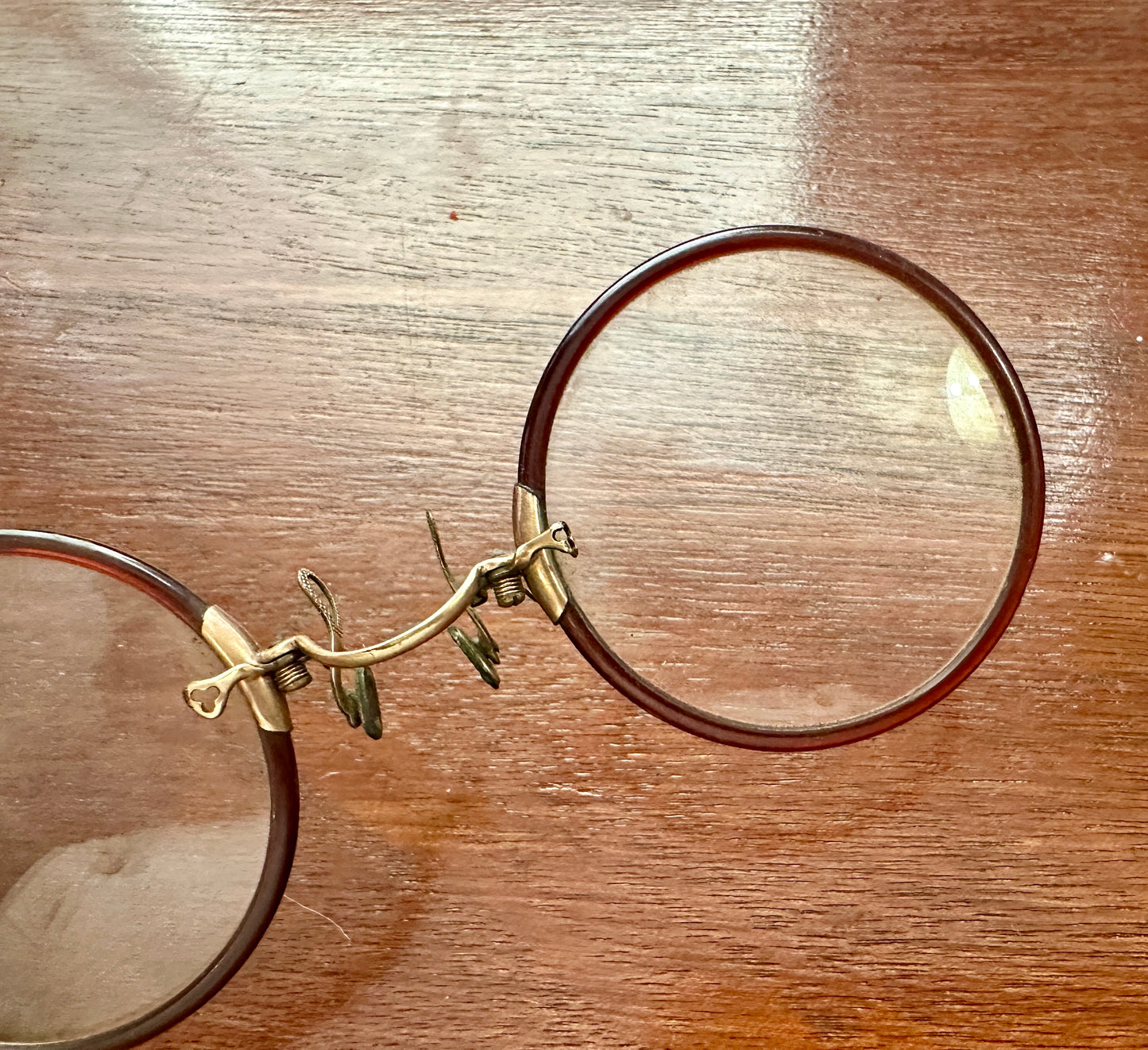 Antique Pince-Nez Gold Filled Celluloid Eyeglasses Frames Glasses