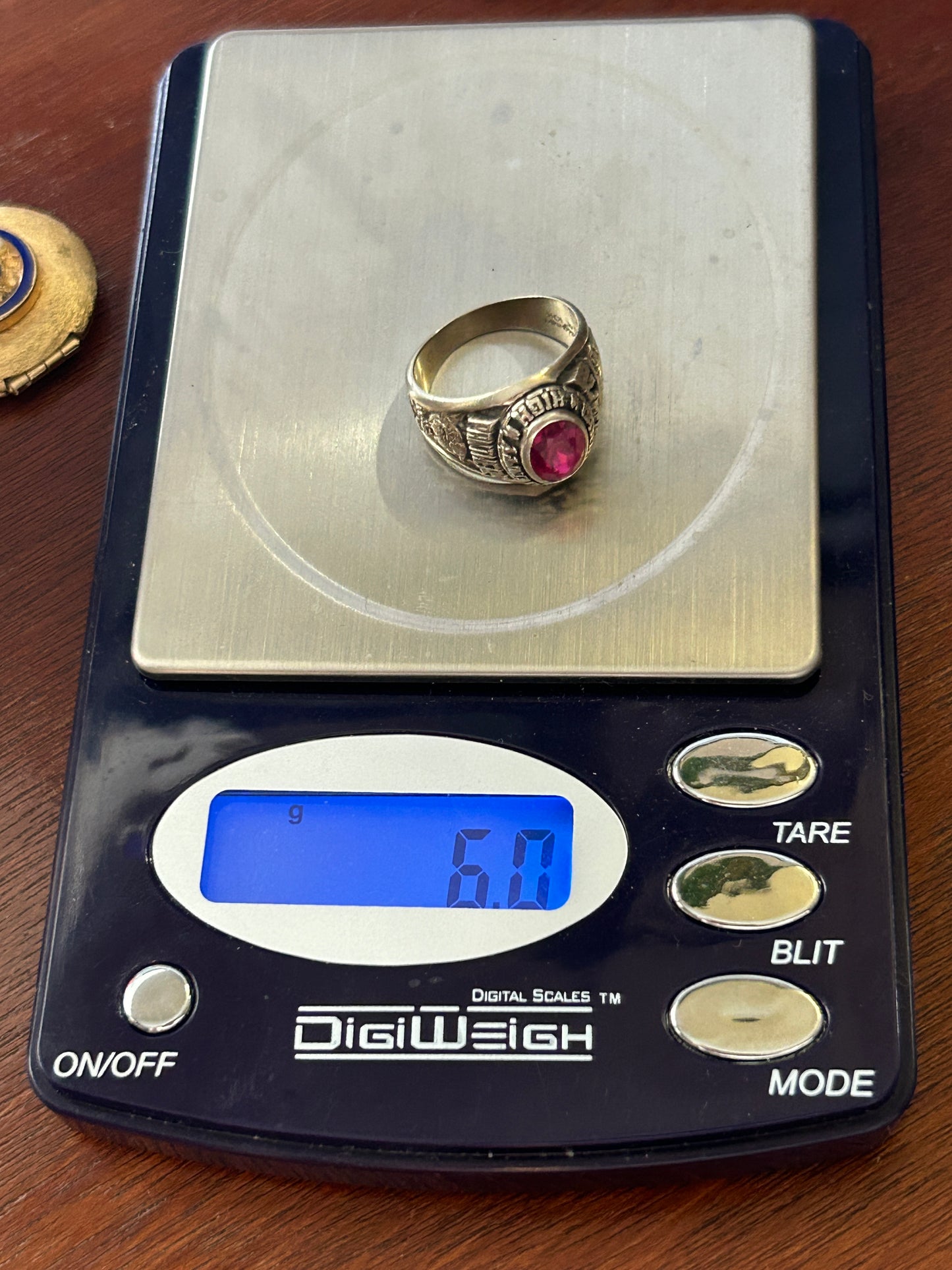 10k White Gold Designer AC Class School Highscool Ring Carroll County Ky 1978