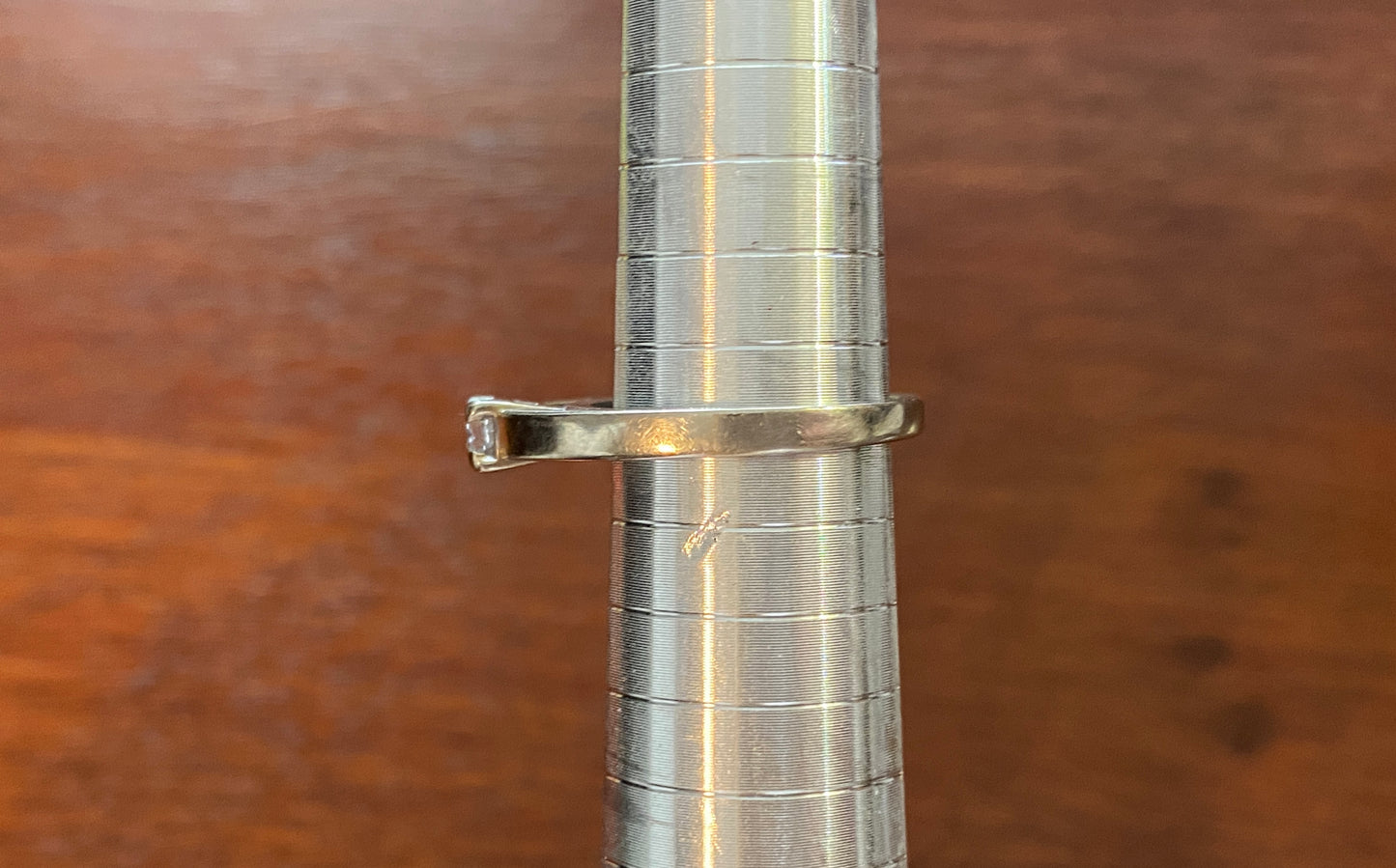 Vintage 14k White Gold Magicglo .28ct Princess Cut Diamond Ring Sz 6.75