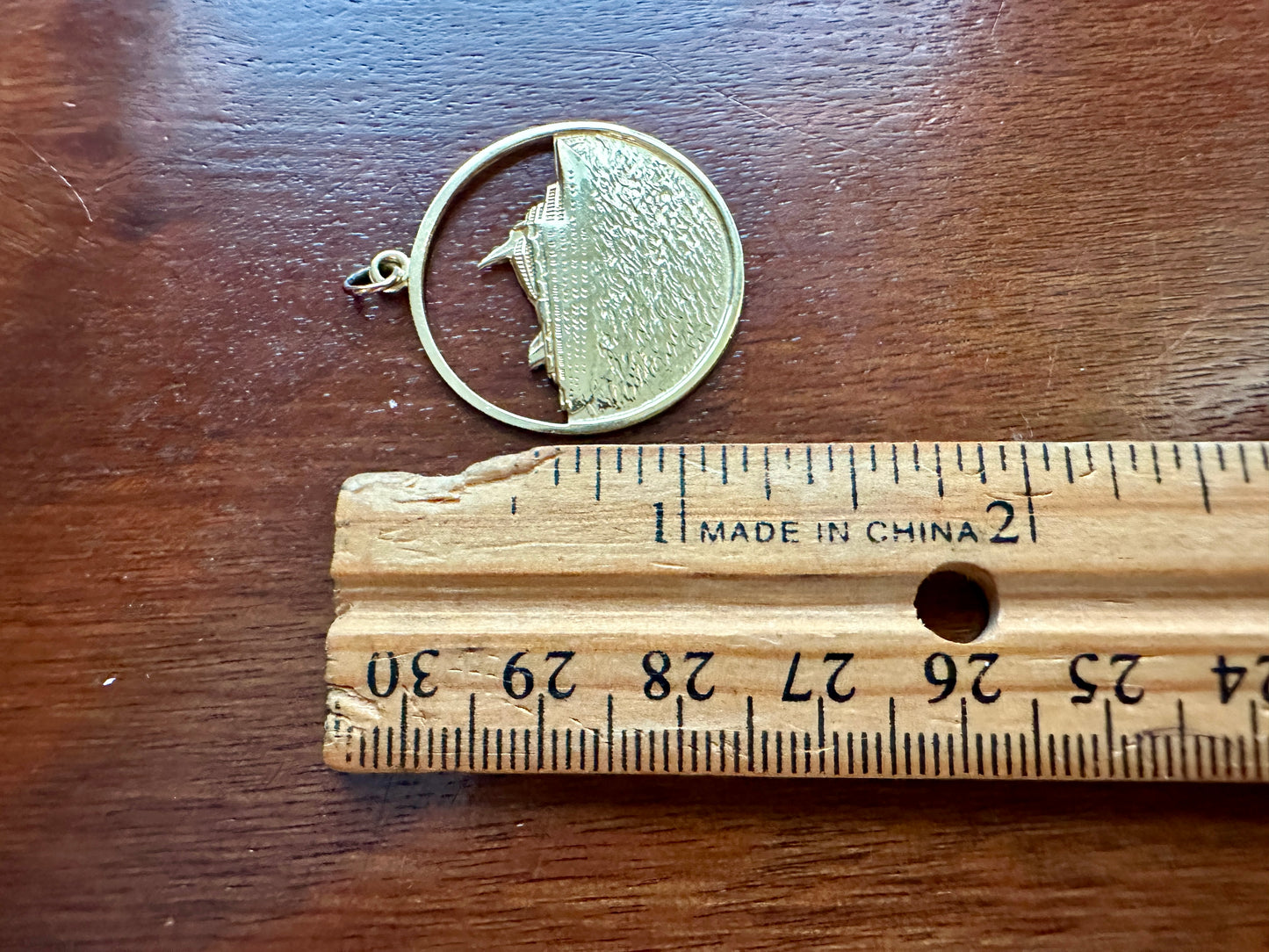 Vintage 10k Yellow Gold M/S Starward Souvenir Ship Charm Pendant Fob