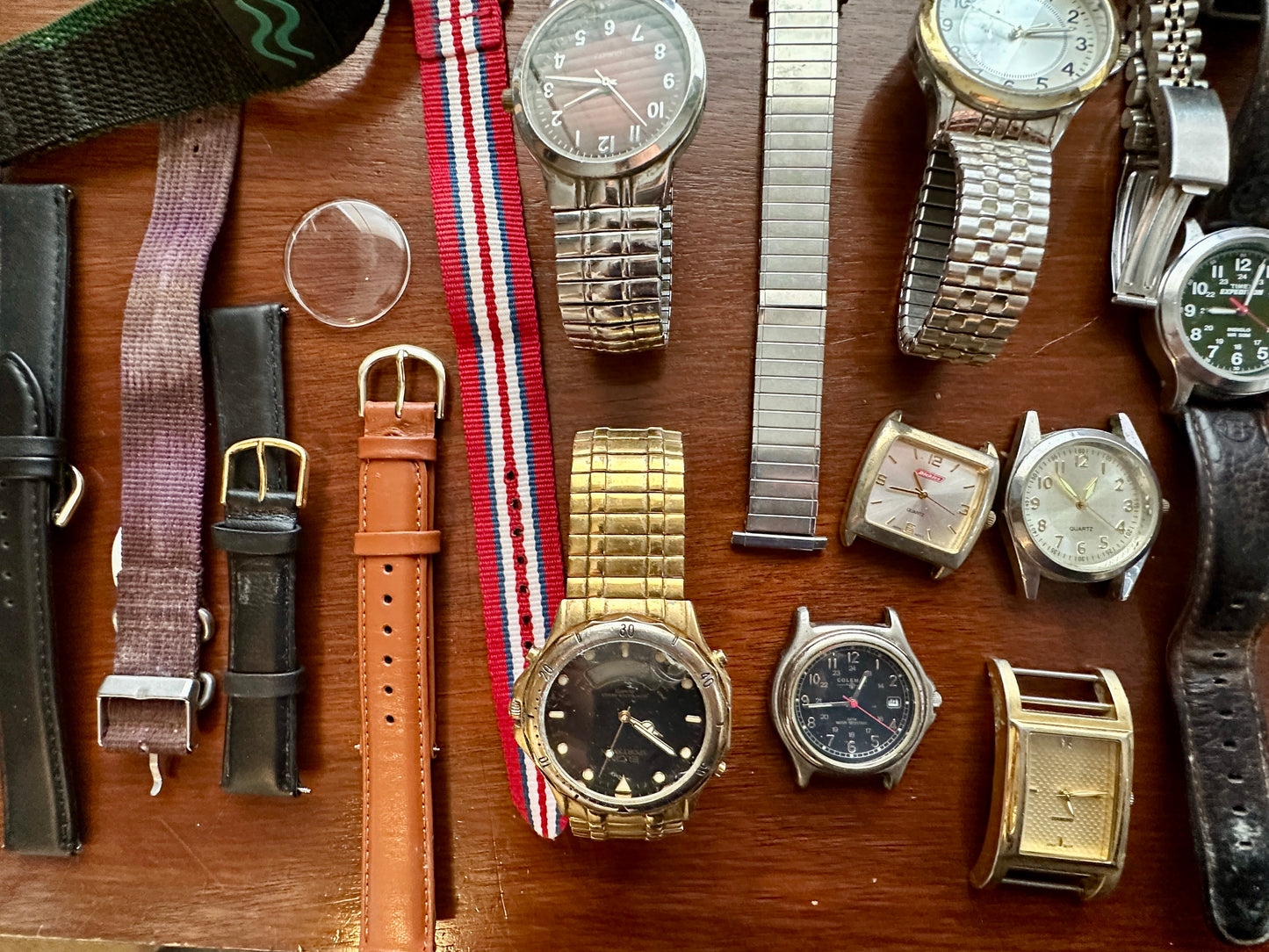 Vintage 90's Mens Watch Wristwatch Lot Elgin Timex Expedition Tommy Hilfiger