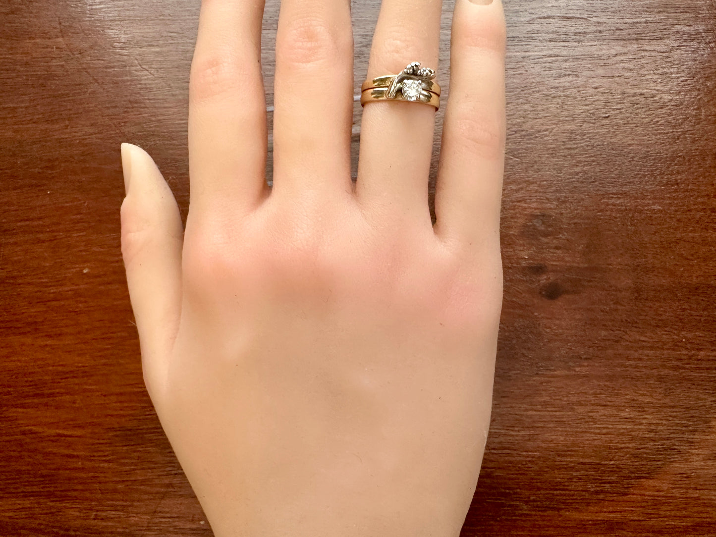 LDI Vintage 14k Yellow Gold .25ct Diamond Solitaire Wedding Engagement Ring Sz 5