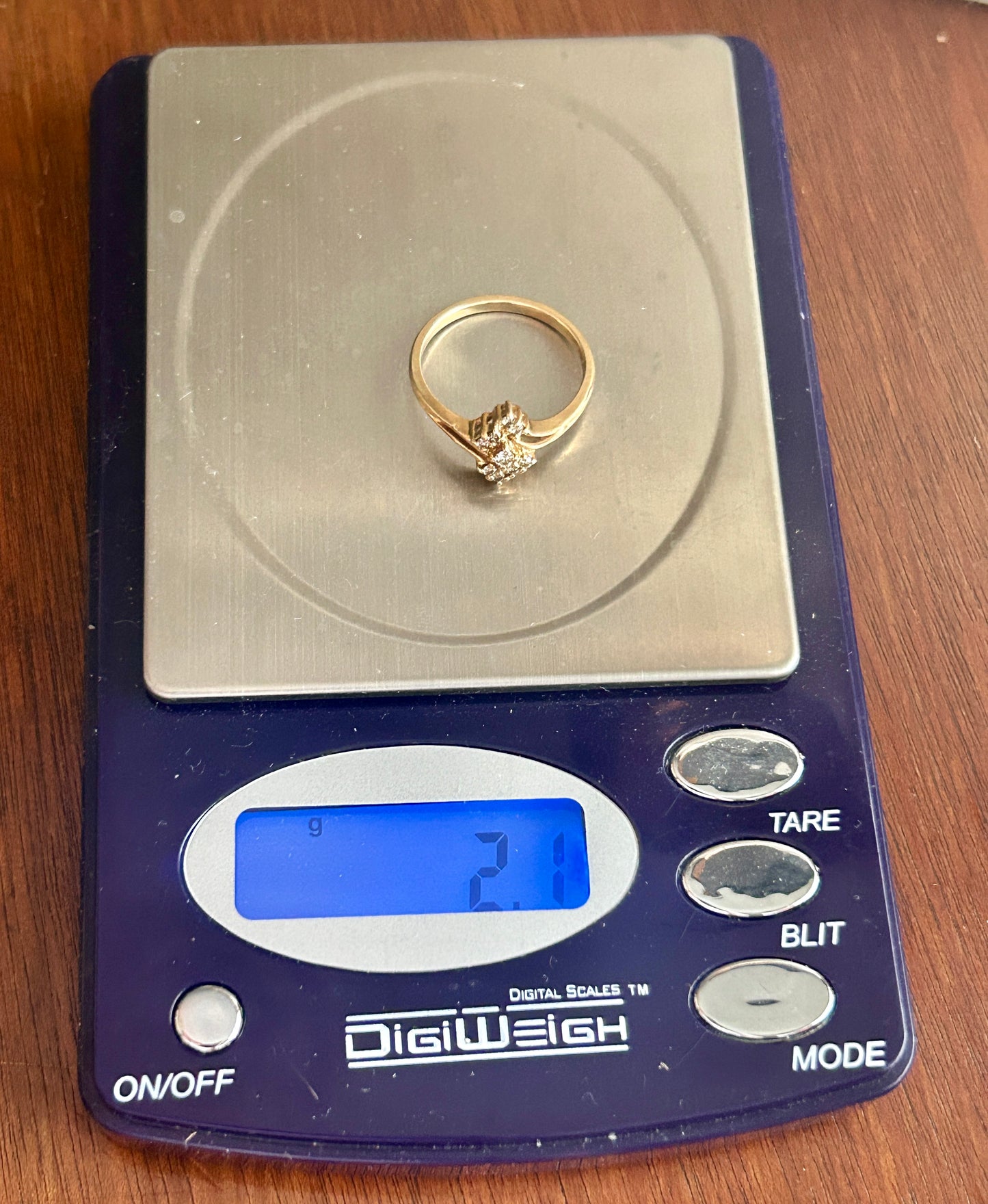 Dainty Vintage 10k Yellow Gold Diamond Cluster Ring Sz 6.75