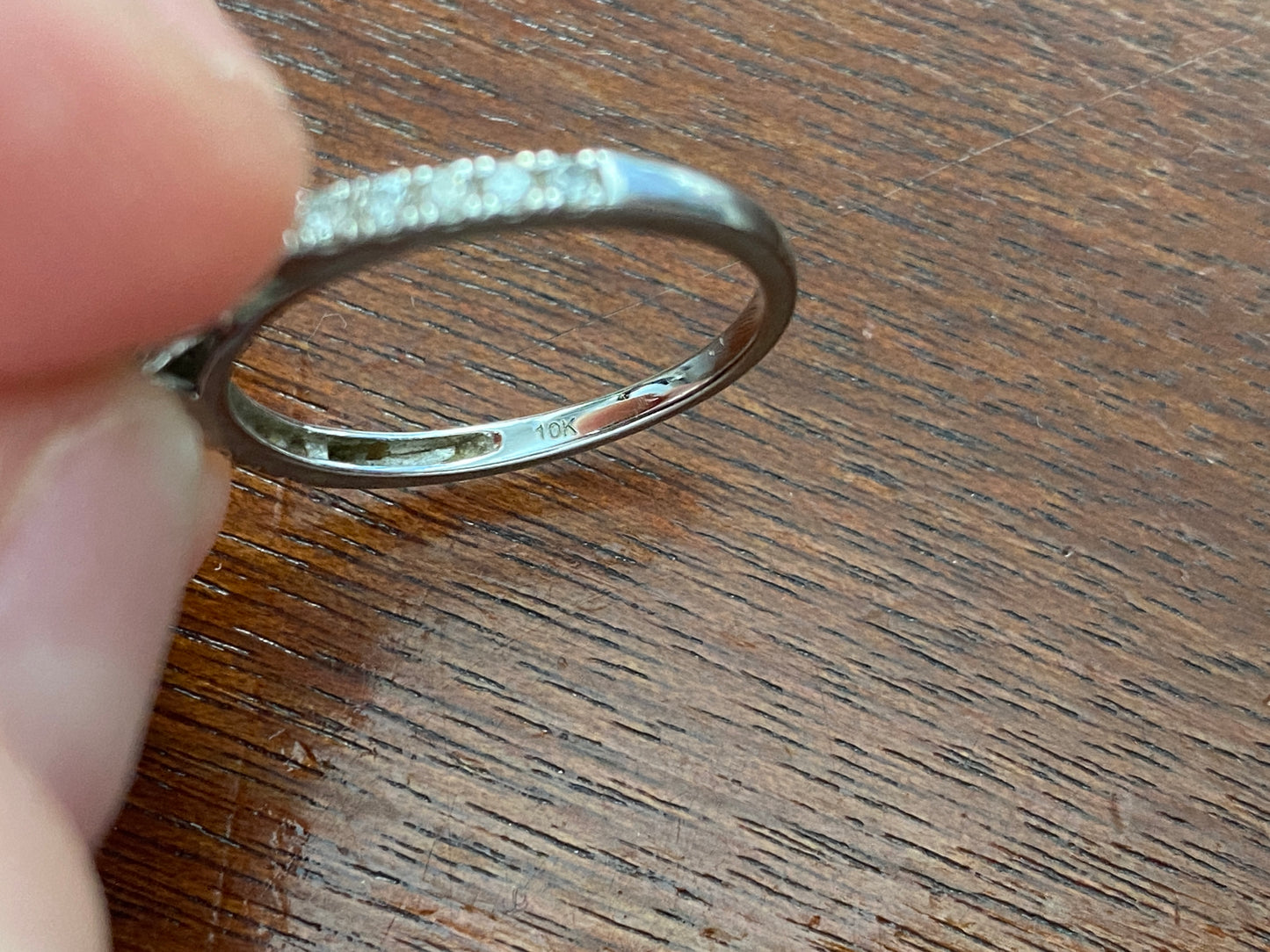 JTW 10k White Gold .60ctw Diamond Engagement Ring Halo Round Sz 7