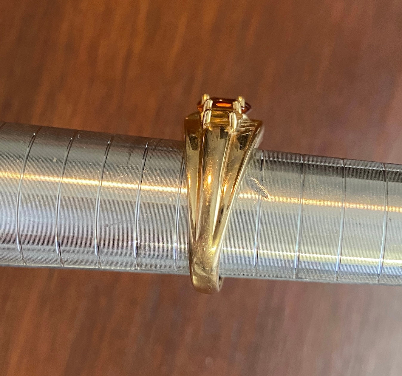 14k Yellow Gold Madeira Citrine Ombre 5 Stone Ring Sz 7.75
