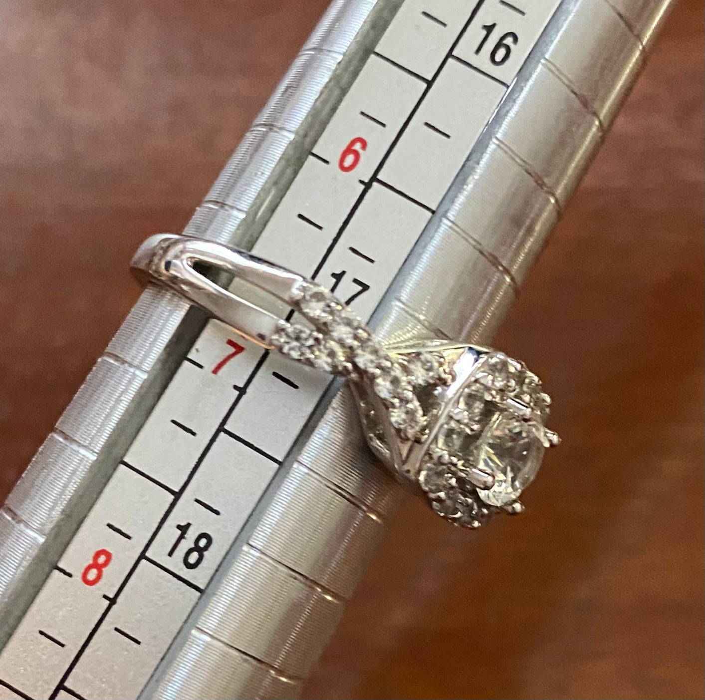 Sterling Silver 925 Cubic Zirconia Ring Sz 6.75 Signed SUN Designer