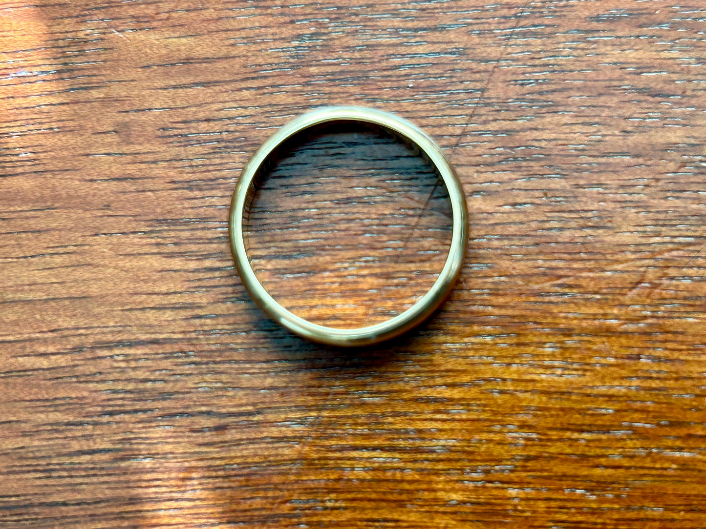14k Yellow Gold Mens Wedding Band Ring Sz 8
